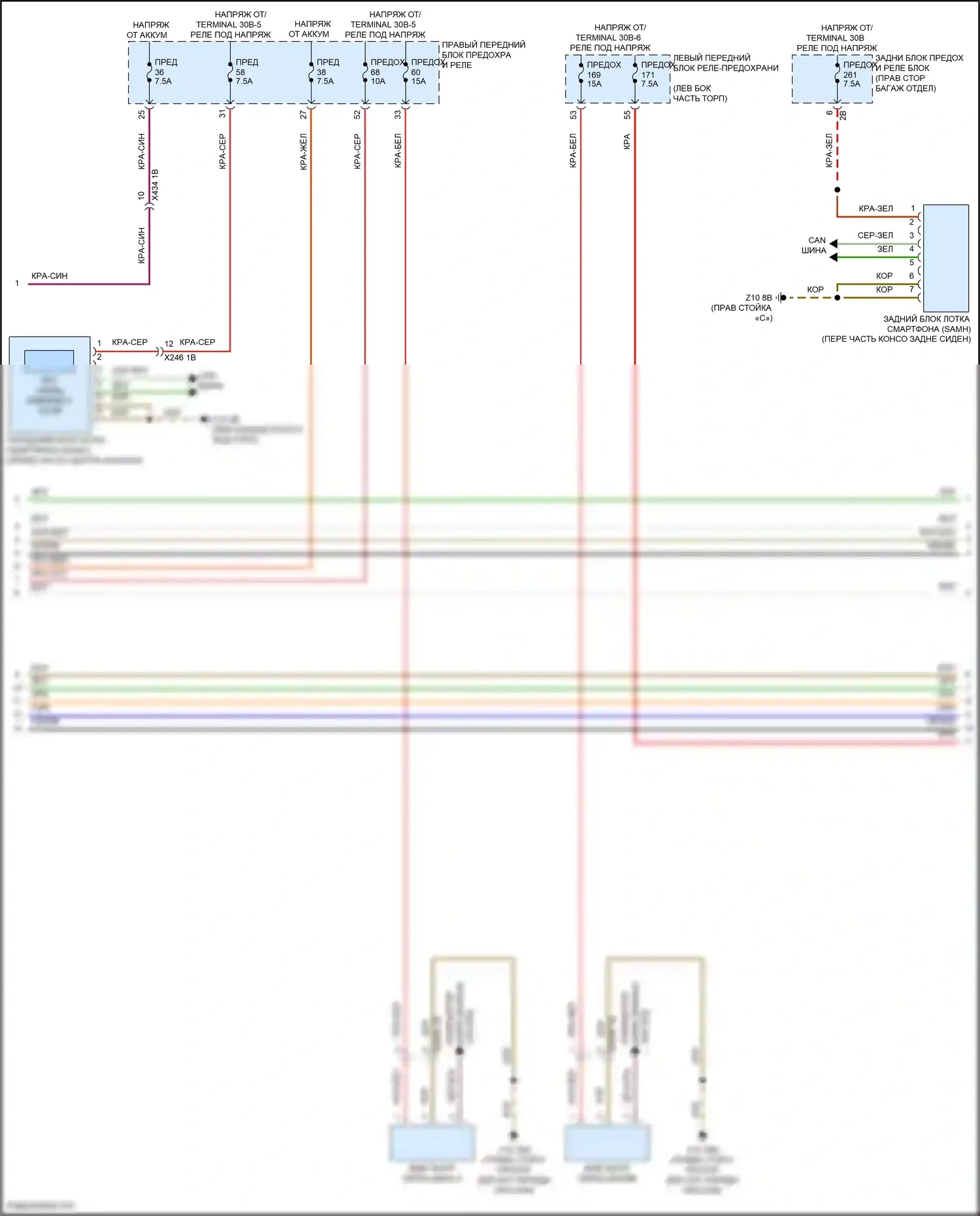 7 серия BMW G70 (2022-2024): Электросхема навигации, высокий уровень (4 из 8) 