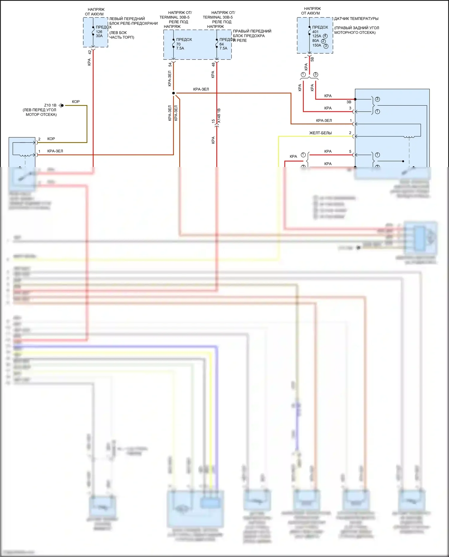 7 серия BMW G70 (2022-2024): Электросхема вентилятора охлаждения (2 из 2) 