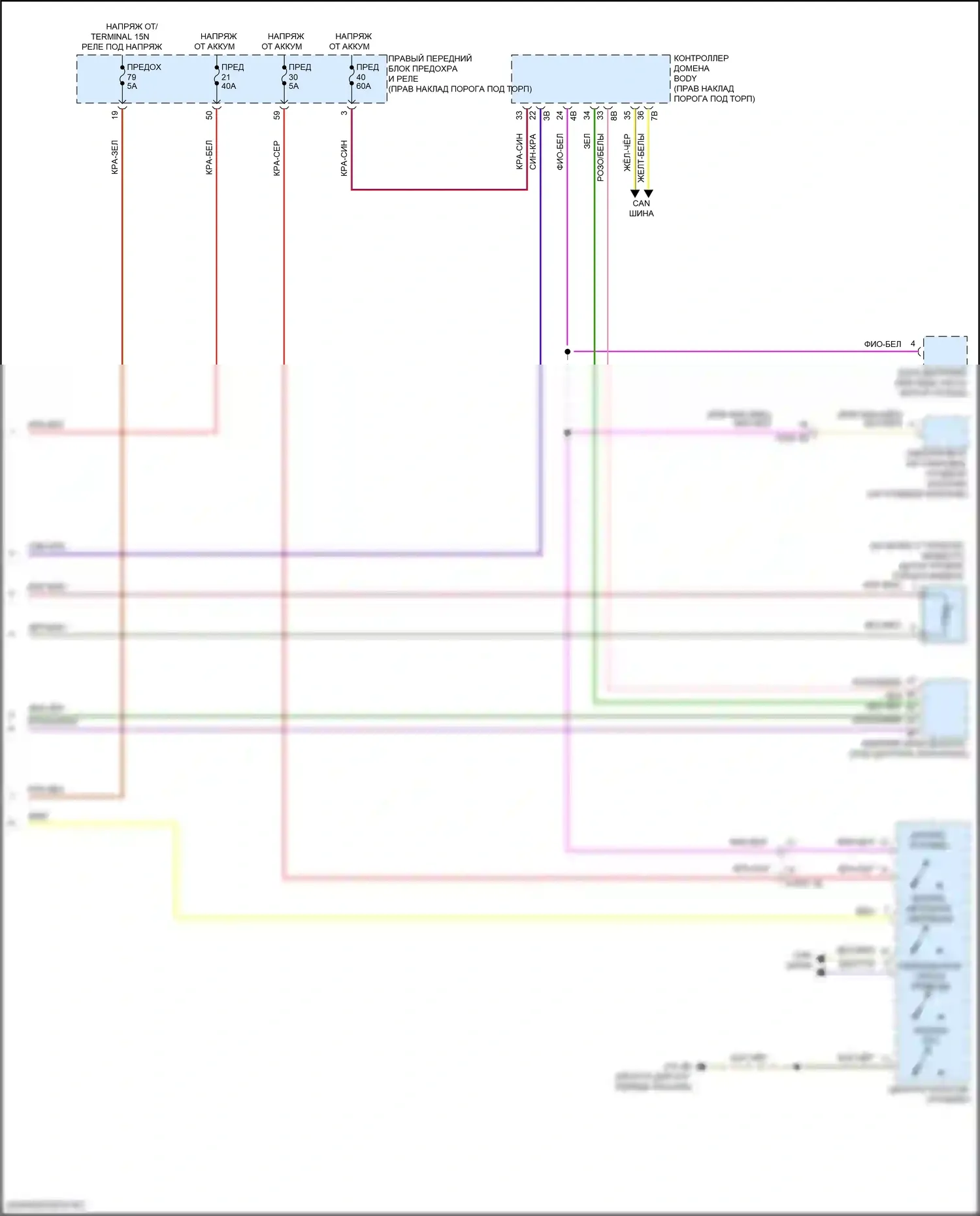 8 серия Gran Coupe BMW G16 рестайлинг (2022-2024): Антиблокировочная система abs электросхема (2 из 2) 