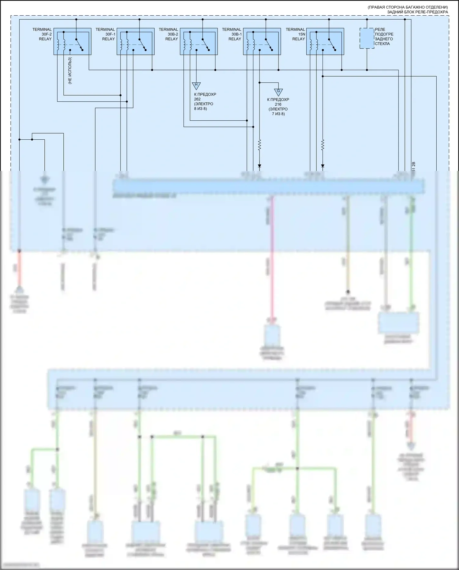 8 серия Gran Coupe BMW G16 рестайлинг (2022-2024): Электросхема блока предохранителей реле (6 из 8) 