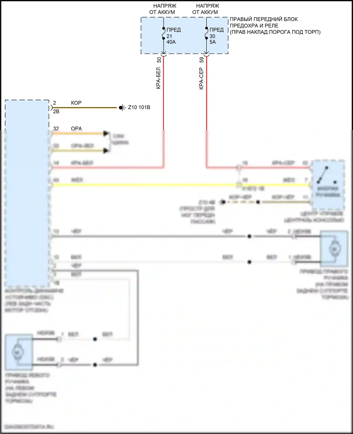 8 серия Gran Coupe BMW G16 рестайлинг (2022-2024): Электросхема блокировки селектора 