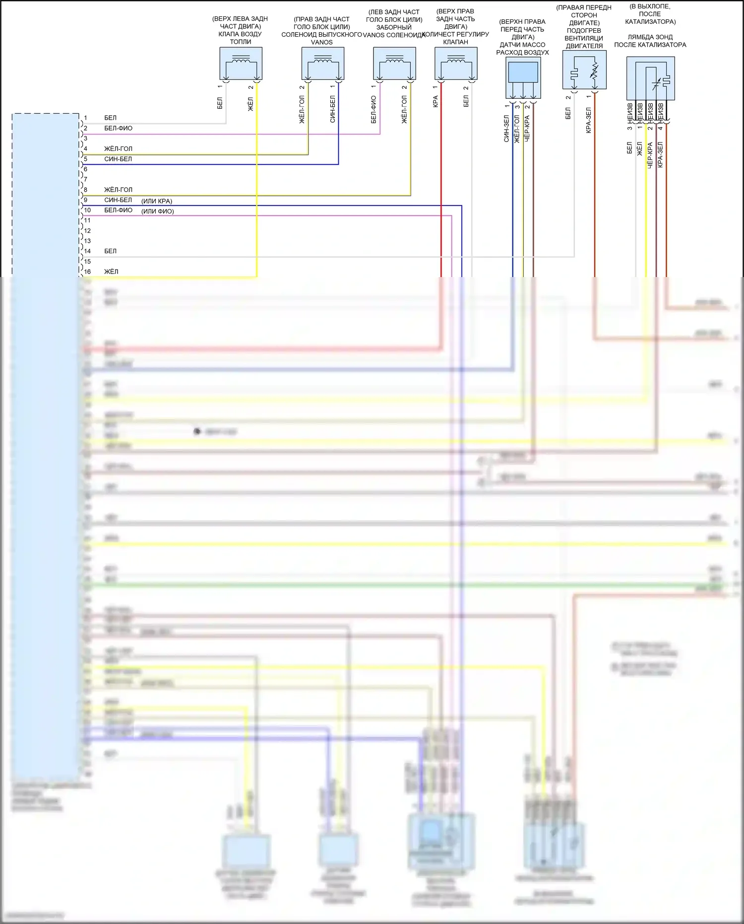 8 серия Gran Coupe BMW G16 рестайлинг (2022-2024): Электросхема двигателя 3,0л турбо (1 из 6) 