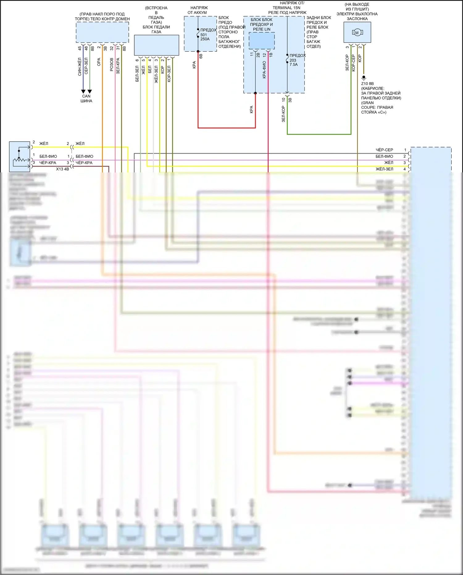 8 серия Gran Coupe BMW G16 рестайлинг (2022-2024): Электросхема двигателя 3,0л турбо (6 из 6) 
