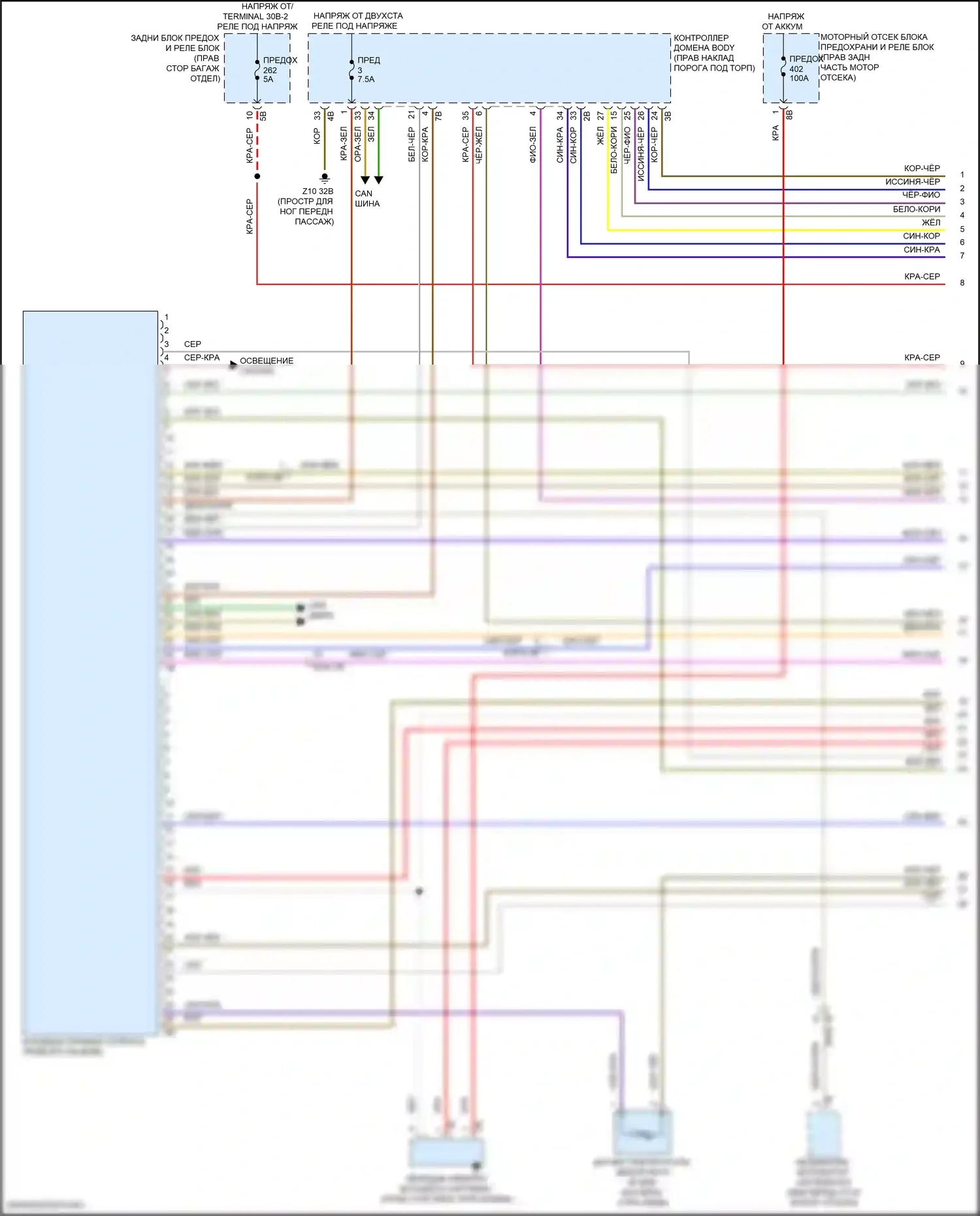 8 серия Gran Coupe BMW G16 рестайлинг (2022-2024): Электросхема климат контроля, с задним автоматическим климат-контролем (1 из 5) 