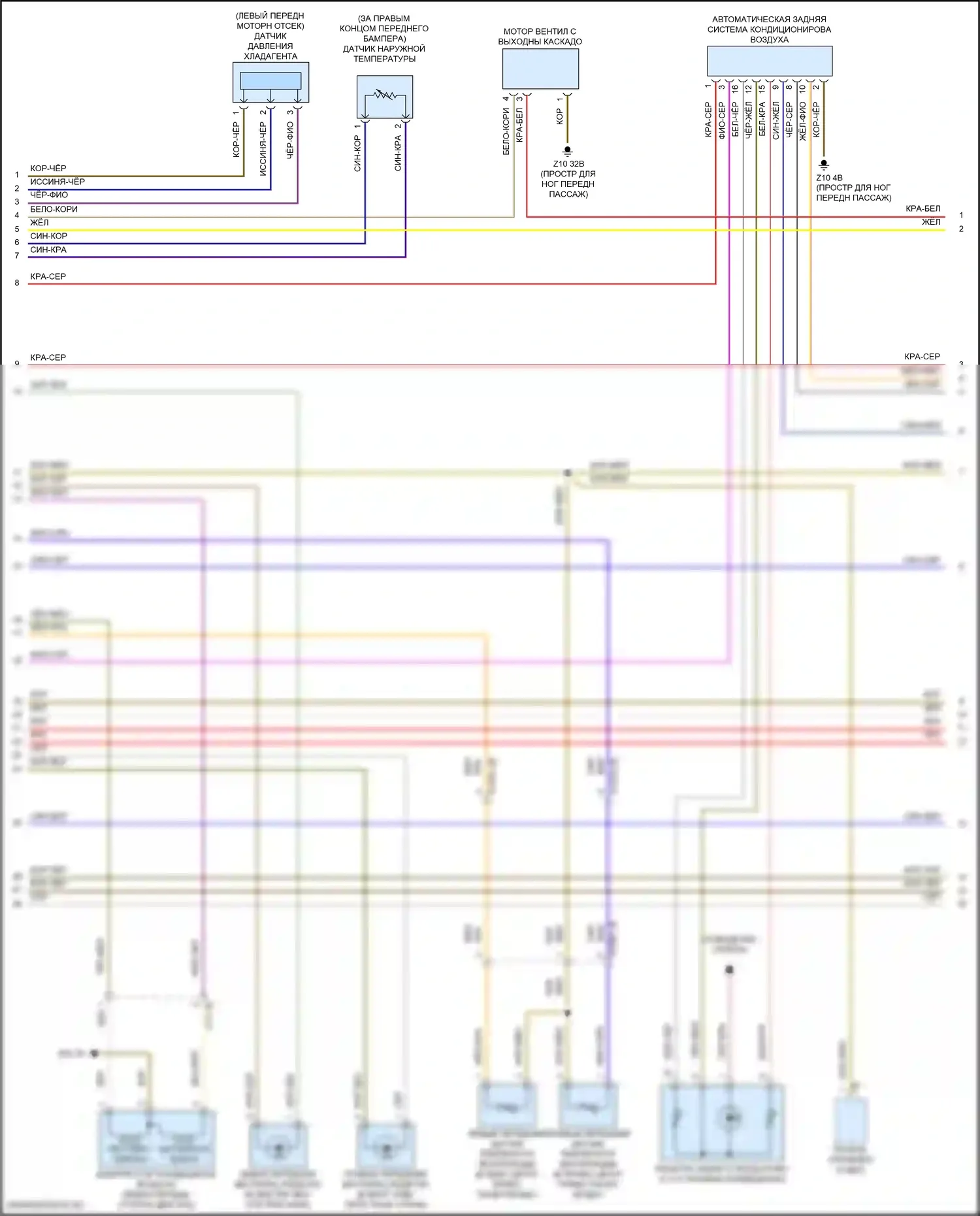 8 серия Gran Coupe BMW G16 рестайлинг (2022-2024): Электросхема климат контроля, с задним автоматическим климат-контролем (2 из 5) 