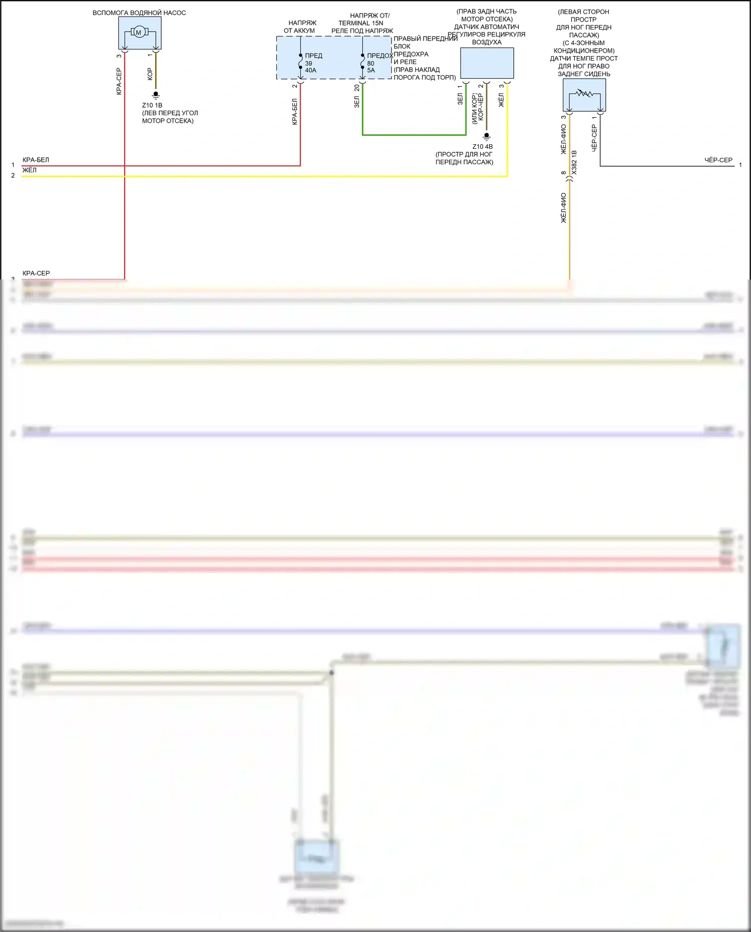 8 серия Gran Coupe BMW G16 рестайлинг (2022-2024): Электросхема климат контроля, с задним автоматическим климат-контролем (3 из 5) 