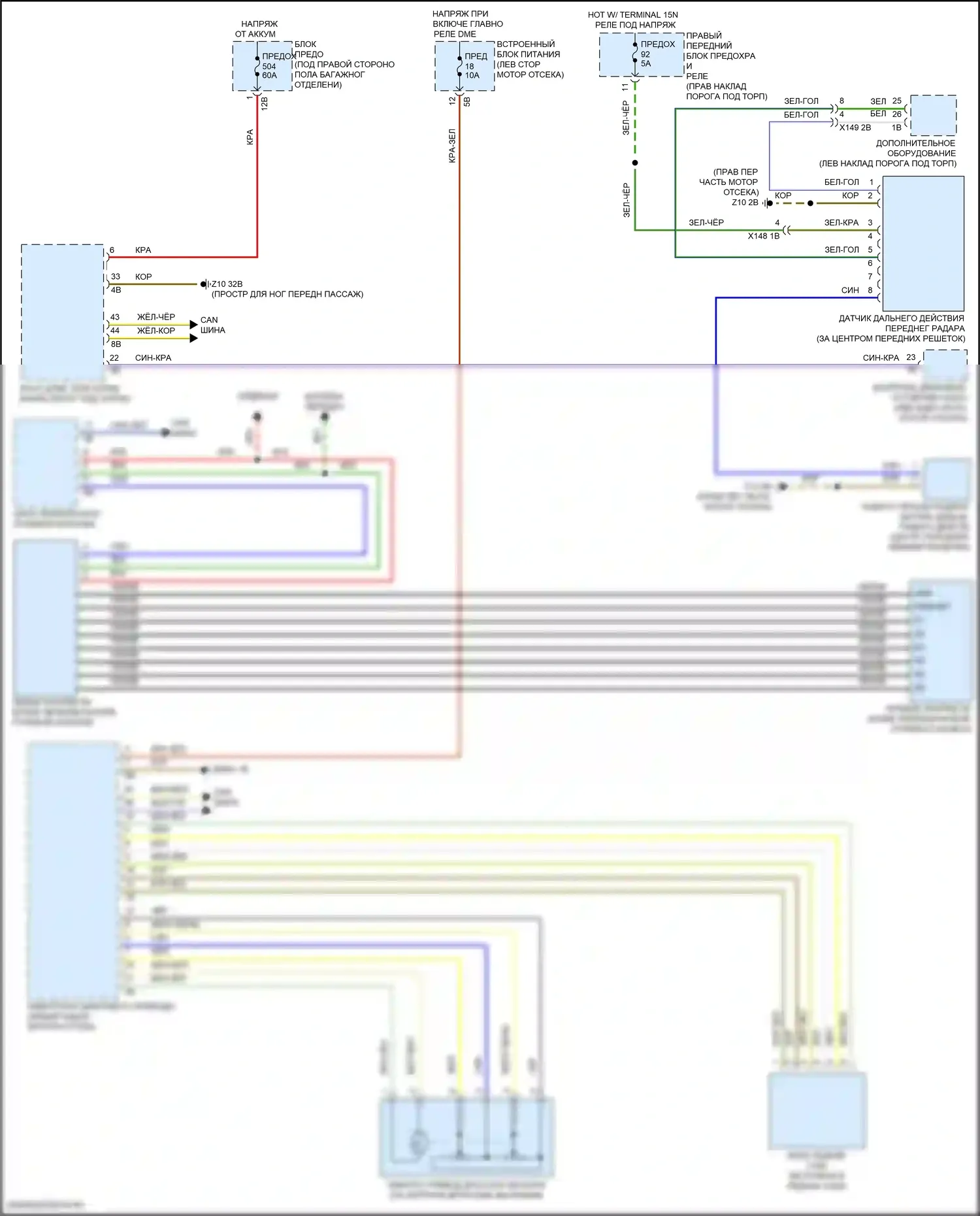 8 серия Gran Coupe BMW G16 рестайлинг (2022-2024): Электросхема круиз-контроля 
