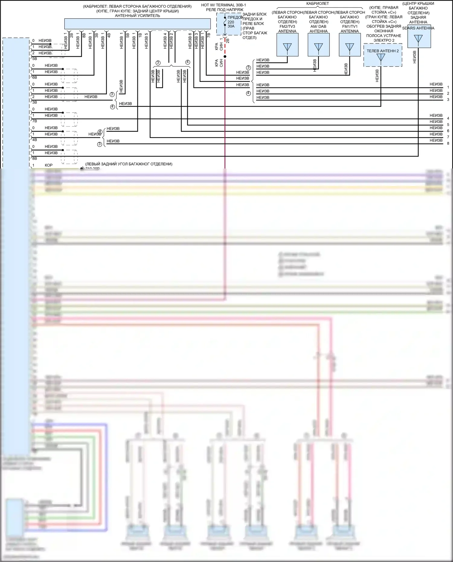 8 серия Gran Coupe BMW G16 рестайлинг (2022-2024): Электросхема магнитолы, высокий уровень (1 из 6) 
