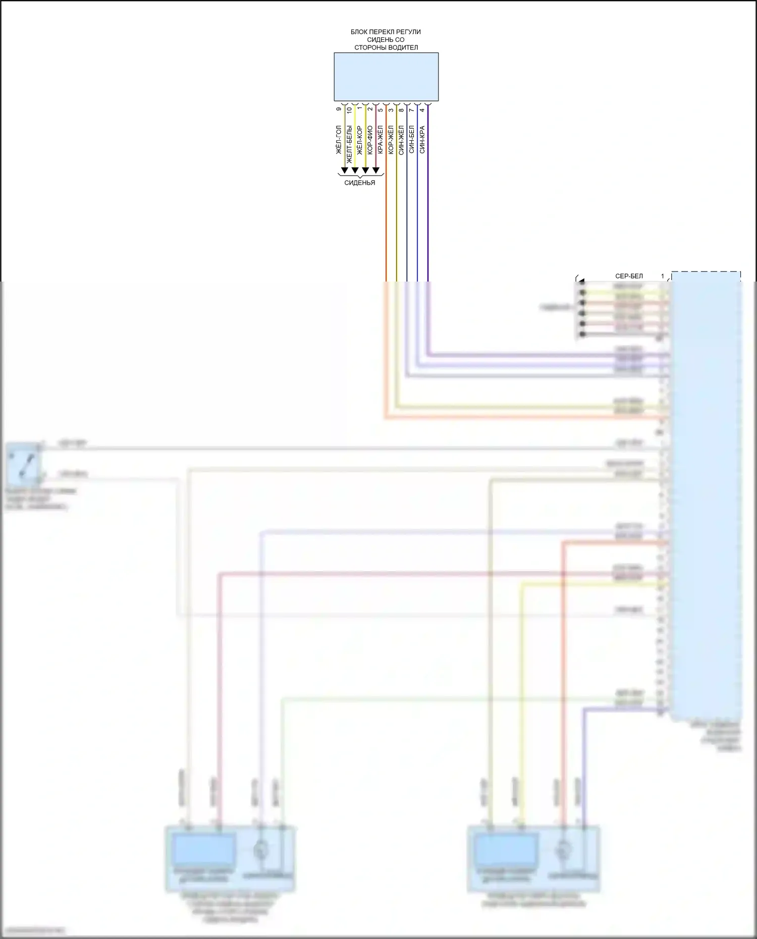8 серия Gran Coupe BMW G16 рестайлинг (2022-2024): Электросхема сиденья памяти водителя (2 из 2) 