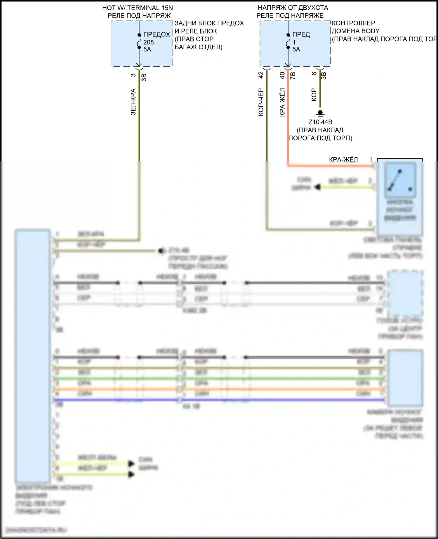 8 серия Gran Coupe BMW G16 рестайлинг (2022-2024): Электронная электросхема ночного видения 