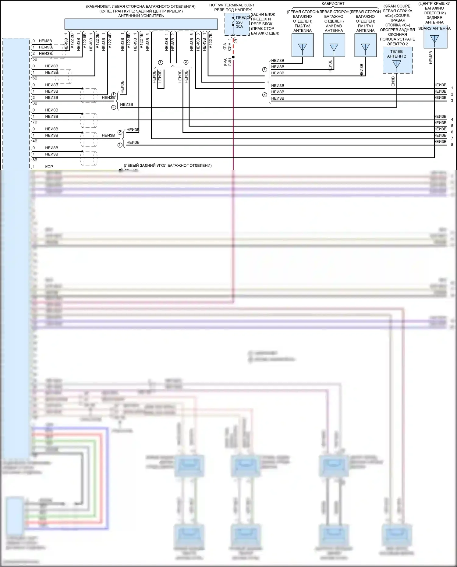 8 серия Gran Coupe BMW G16 рестайлинг (2022-2024): Электросхема навигации, базовая (1 из 5) 