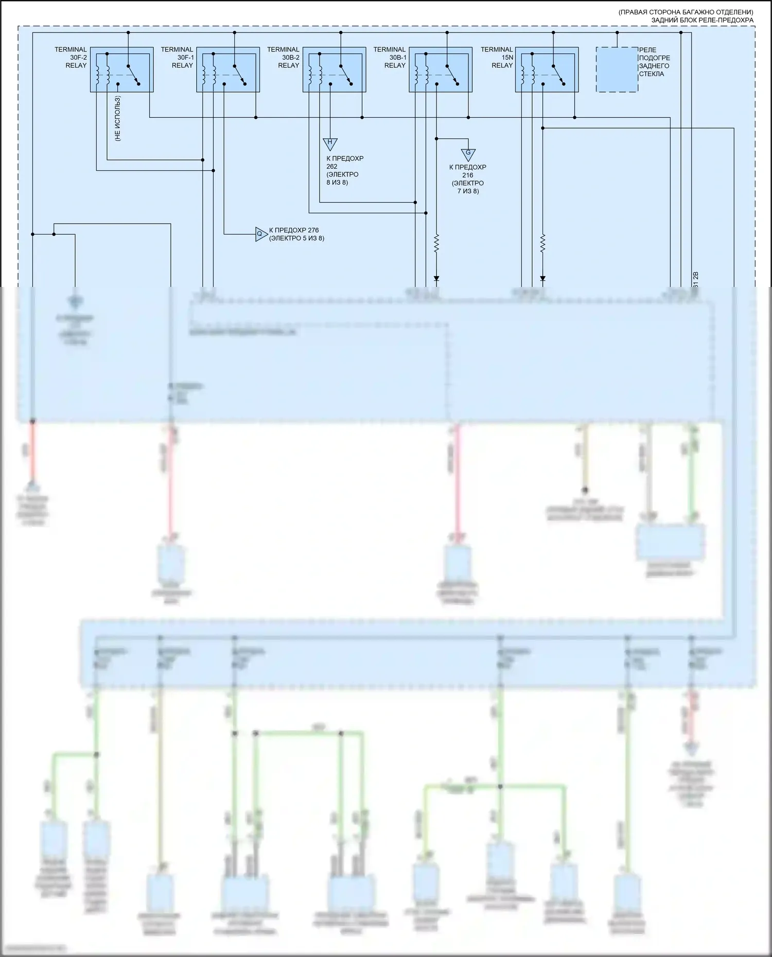8 серия Gran Coupe BMW G16 (2018-2022): Электросхема блока предохранителей реле (6 из 8) 