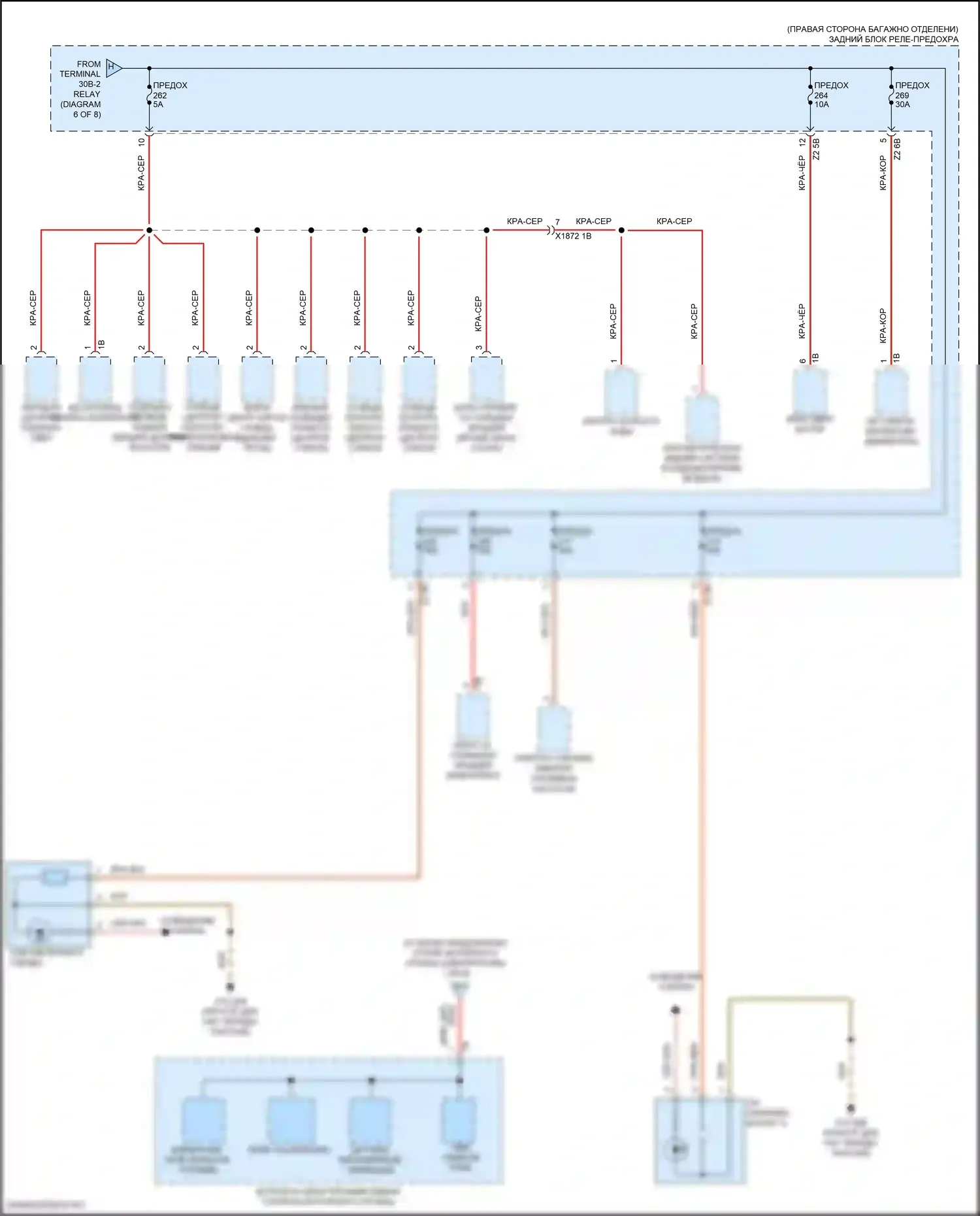 8 серия Gran Coupe BMW G16 (2018-2022): Электросхема блока предохранителей реле (8 из 8) 