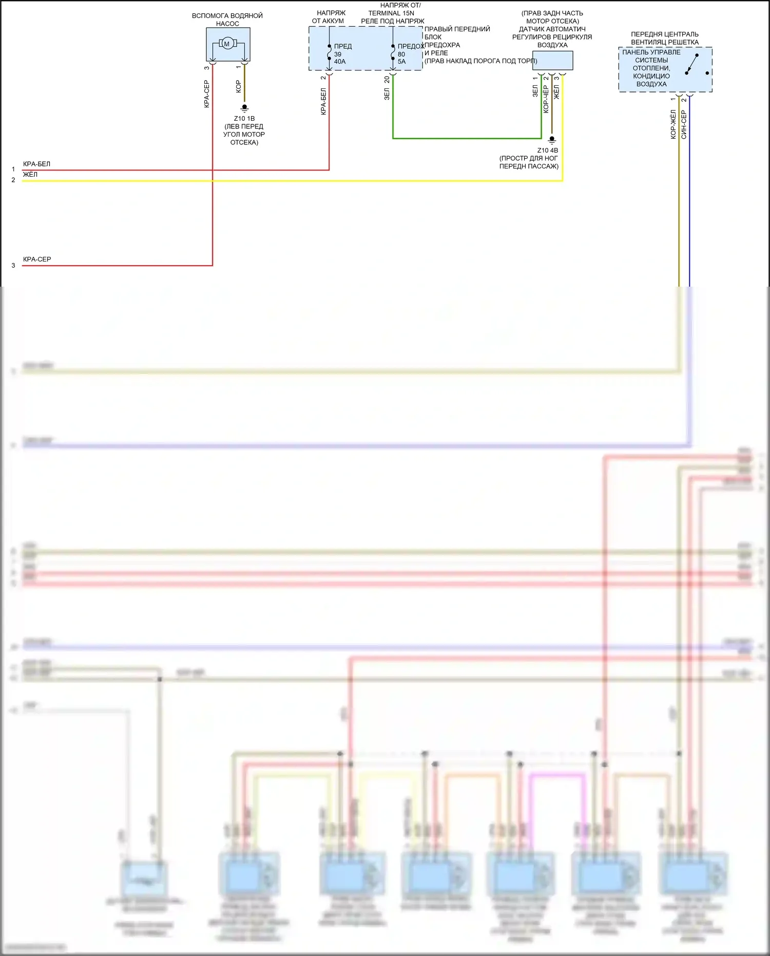 8 серия Gran Coupe BMW G16 (2018-2022): Электросхема климат контроля, без заднего автоматического климат-контроля (3 из 5) 