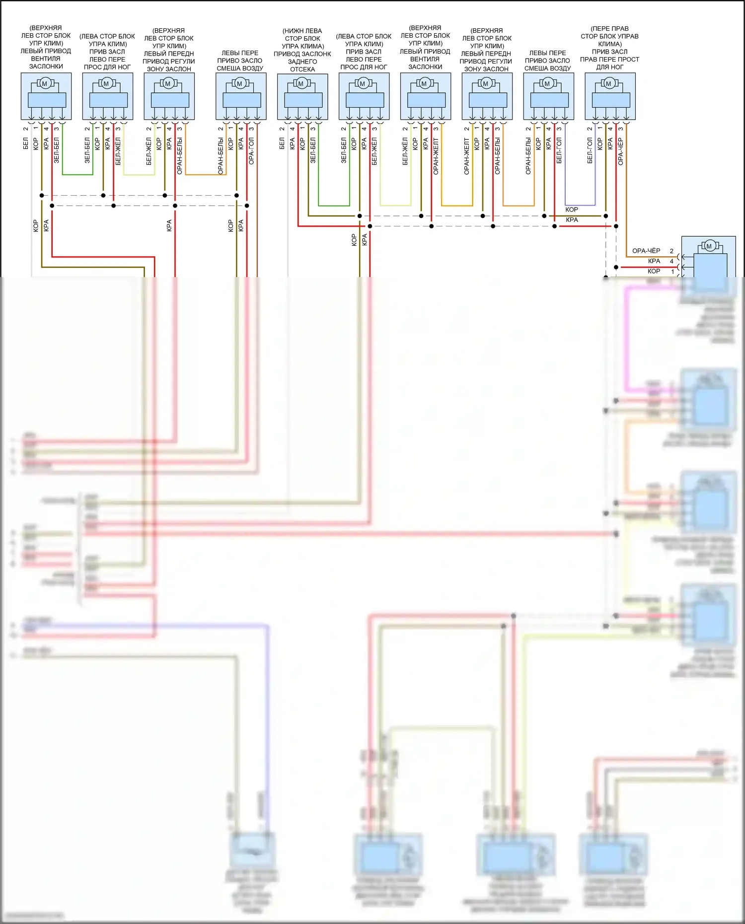 8 серия Gran Coupe BMW G16 (2018-2022): Электросхема климат контроля, без заднего автоматического климат-контроля (4 из 5) 