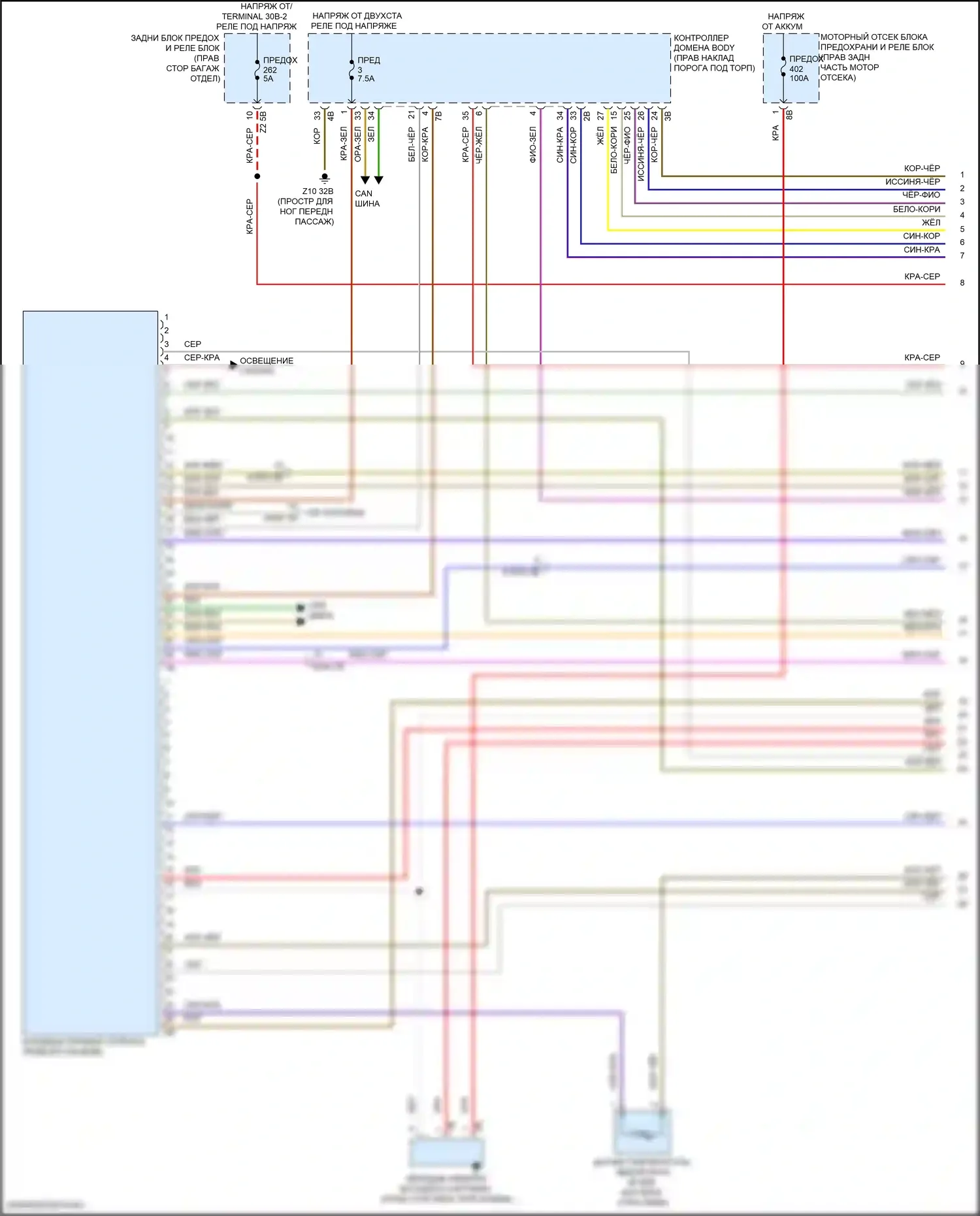 8 серия Gran Coupe BMW G16 (2018-2022): Электросхема климат контроля, с задним автоматическим климат-контролем (1 из 5) 