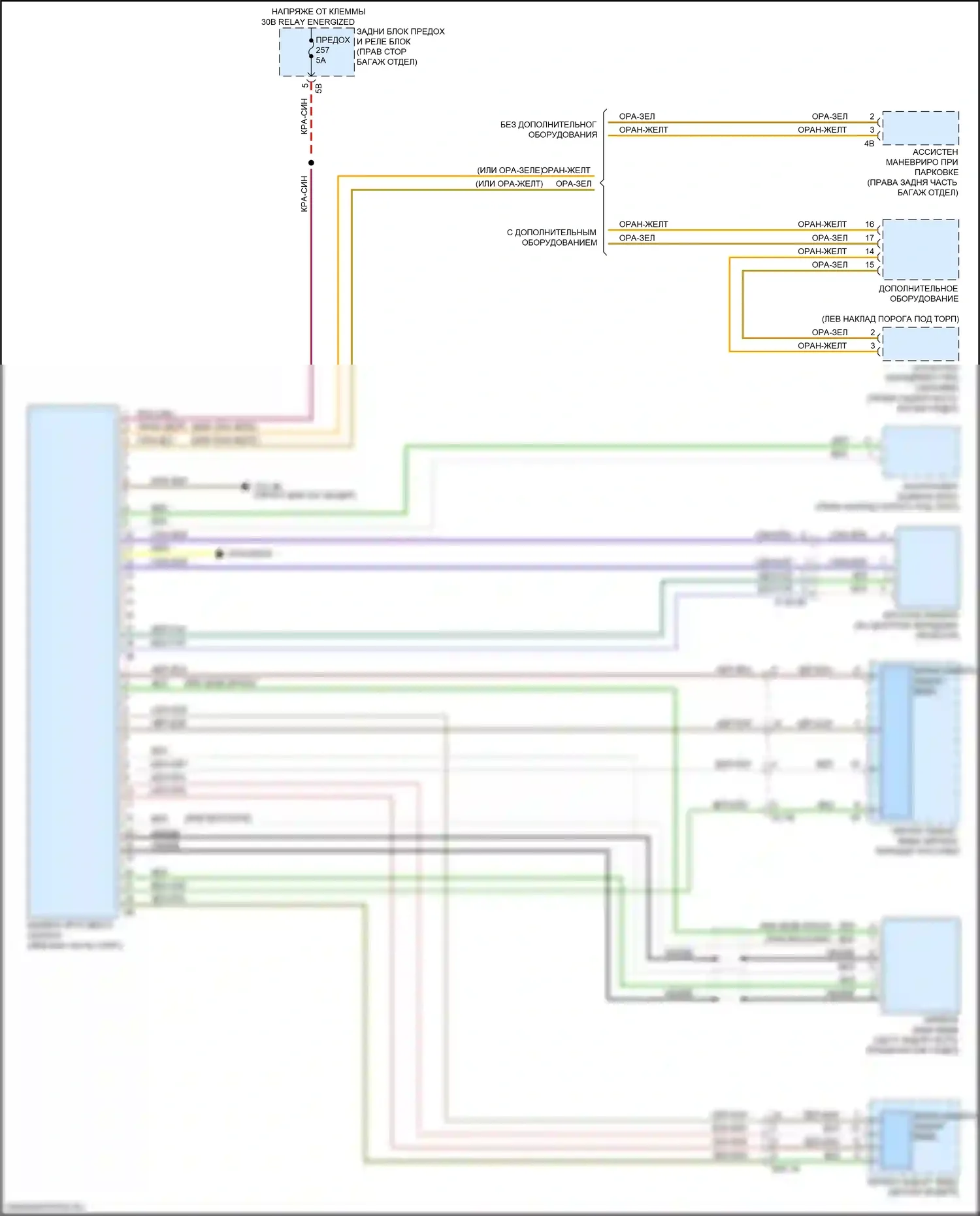 8 серия Gran Coupe BMW G16 (2018-2022): Электросхема камеры кругового обзора 