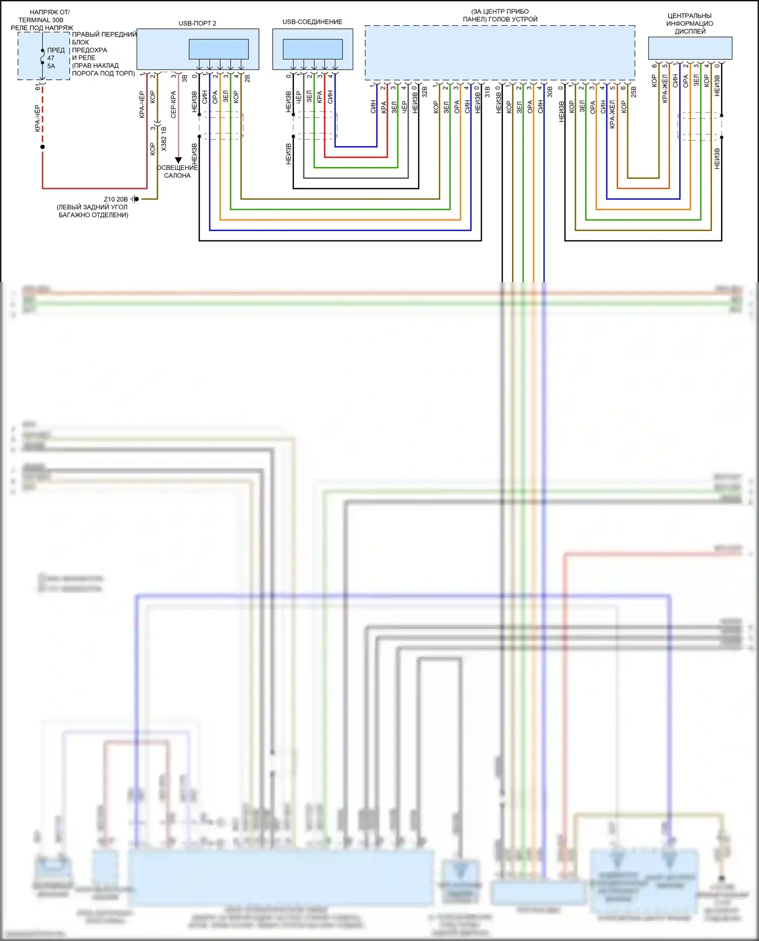 8 серия Gran Coupe BMW G16 (2018-2022): Электросхема навигации, средний уровень (3 из 5) 
