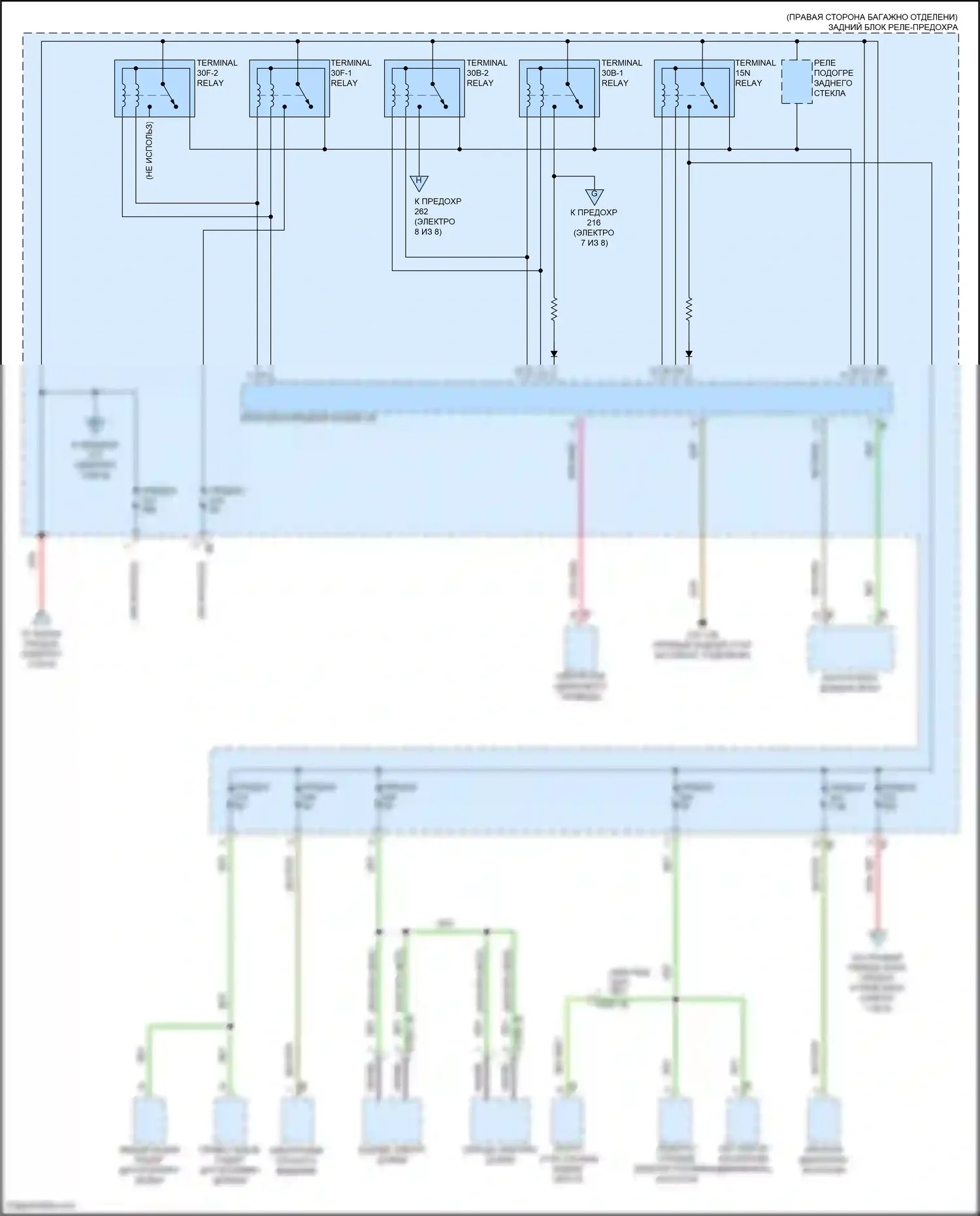 8 серия BMW G14/G15 рестайлинг (2022-2024): Электросхема блока предохранителей реле (6 из 8) 