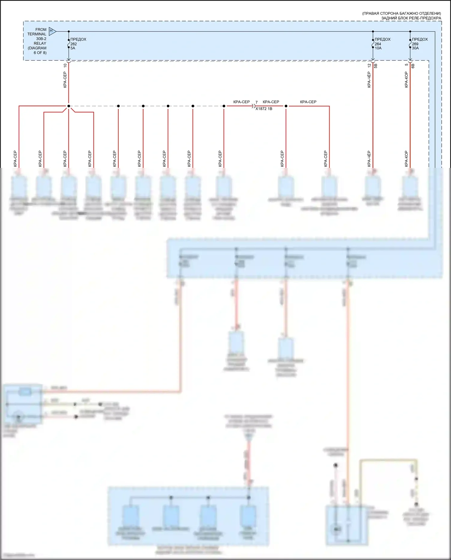 8 серия BMW G14/G15 рестайлинг (2022-2024): Электросхема блока предохранителей реле (8 из 8) 