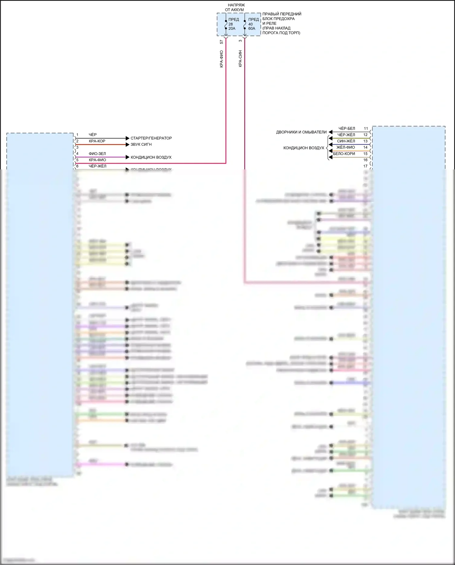 8 серия BMW G14/G15 рестайлинг (2022-2024): Электросхема блоков управления кузовом (1 из 4) 