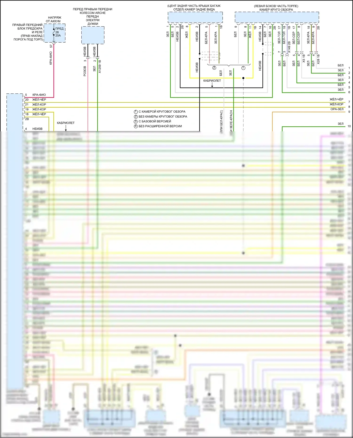 8 серия BMW G14/G15 рестайлинг (2022-2024): Электросхема шины высокого/низкого уровня (1 из 8) 