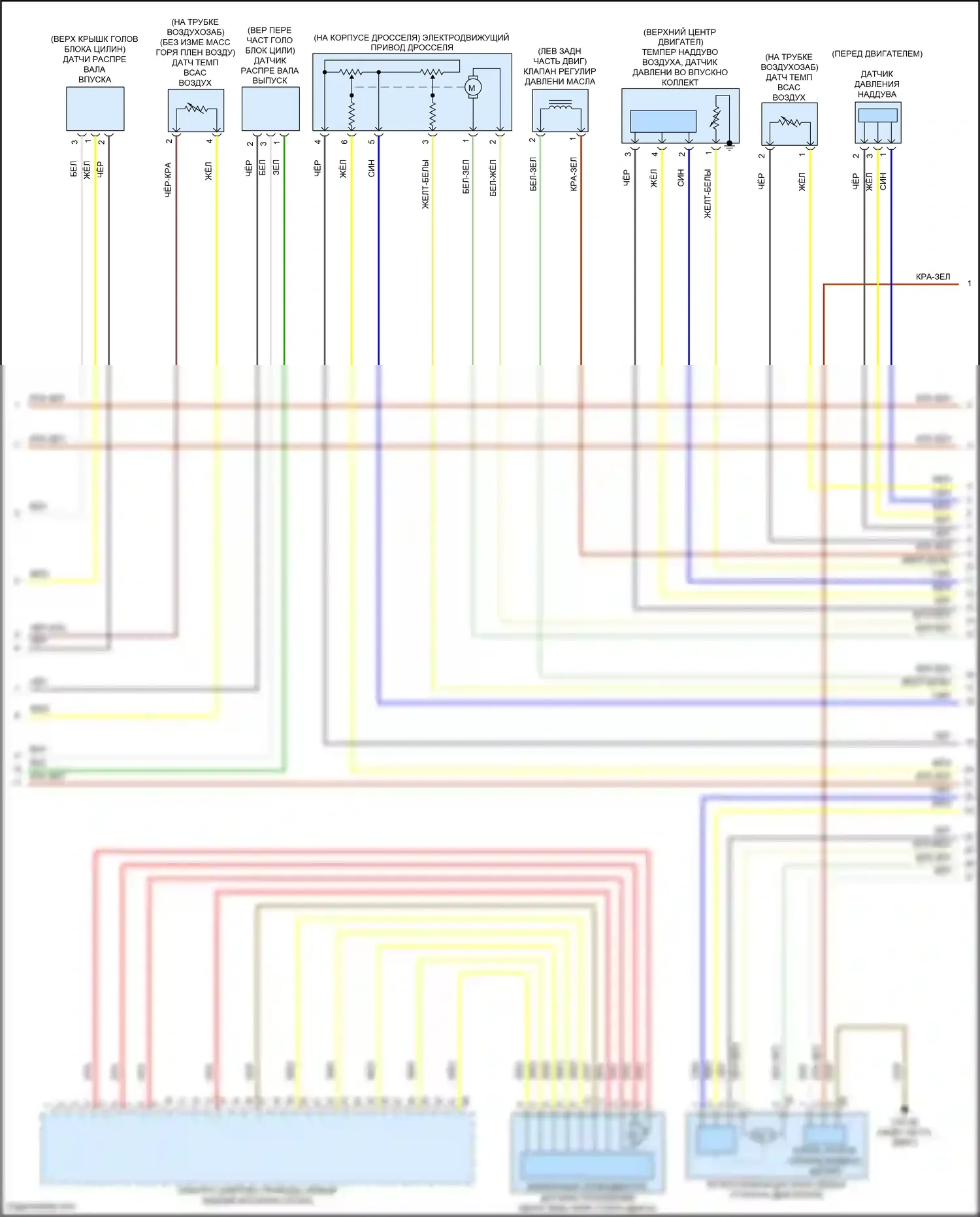 8 серия BMW G14/G15 рестайлинг (2022-2024): Электросхема двигателя 3,0л турбо (2 из 6) 