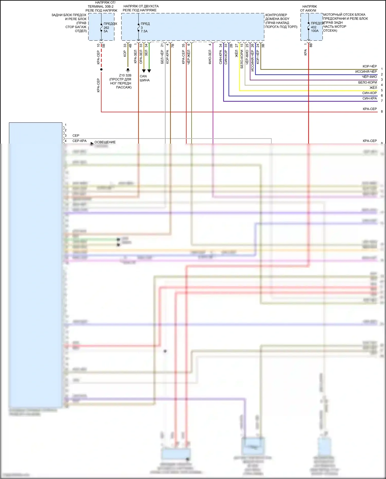 8 серия BMW G14/G15 рестайлинг (2022-2024): Электросхема климат контроля, с задним автоматическим климат-контролем (1 из 5) 