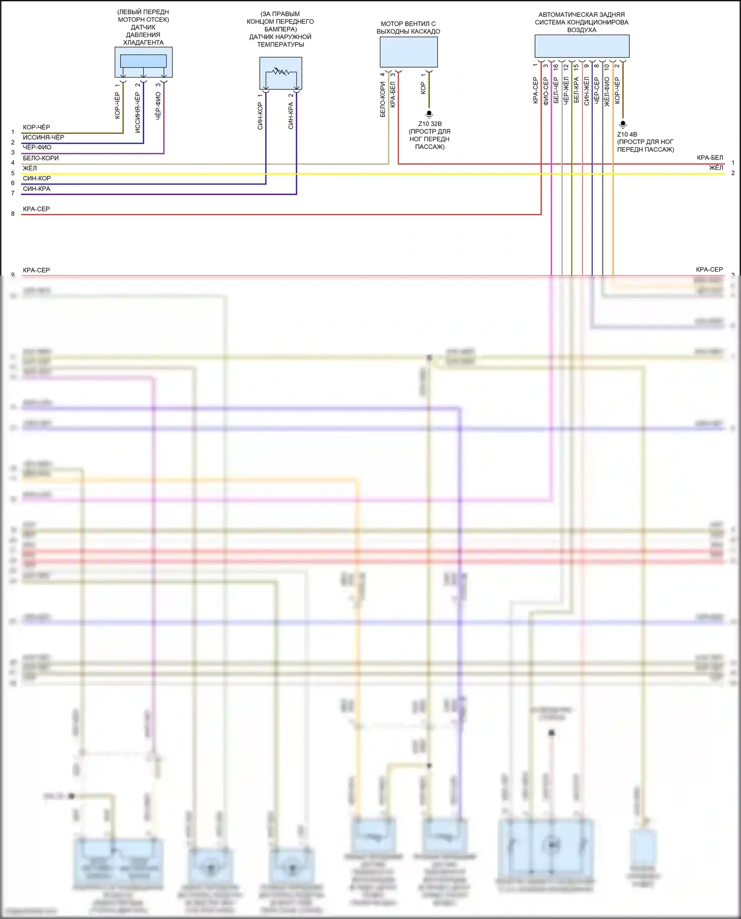 8 серия BMW G14/G15 рестайлинг (2022-2024): Электросхема климат контроля, с задним автоматическим климат-контролем (2 из 5) 