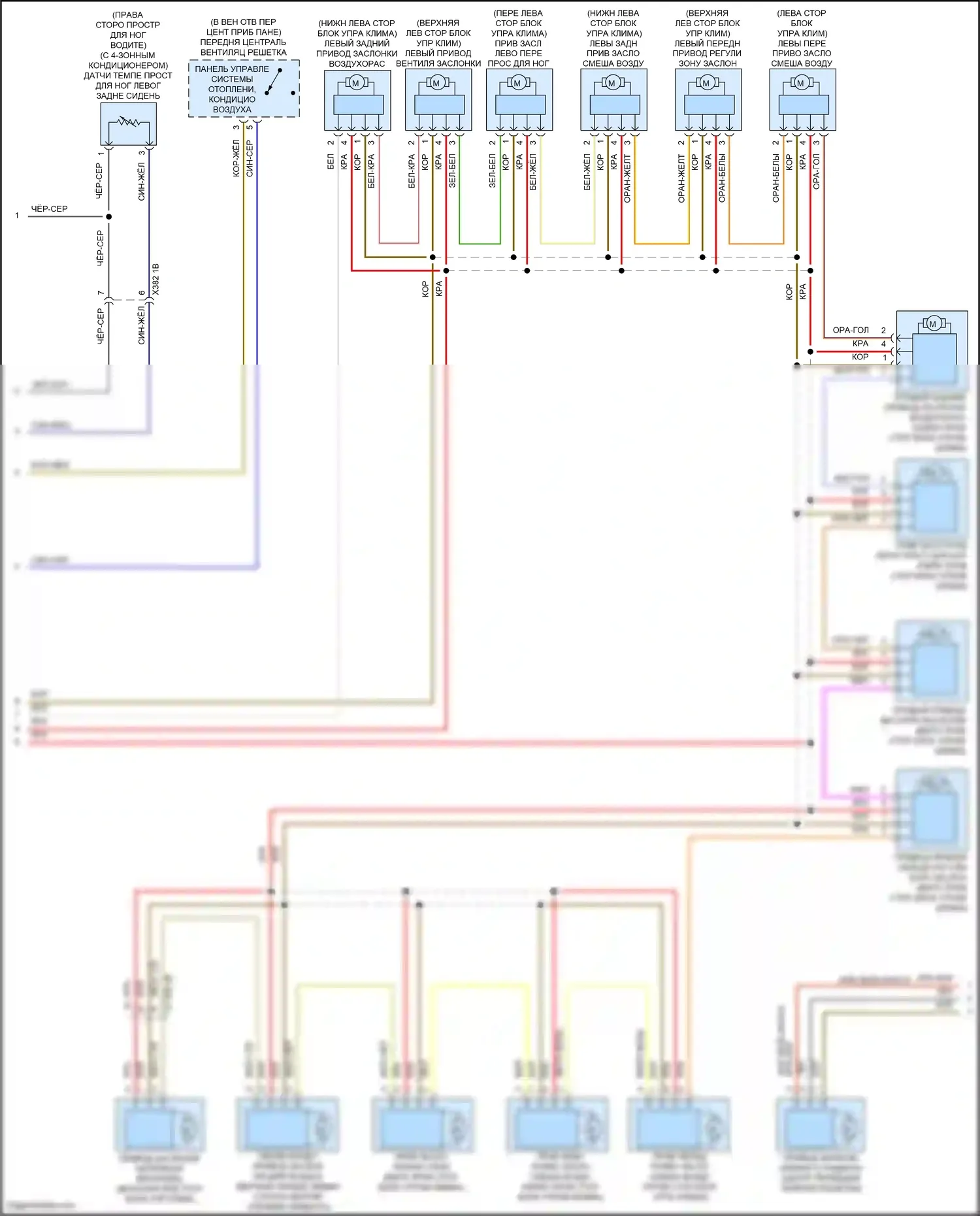 8 серия BMW G14/G15 рестайлинг (2022-2024): Электросхема климат контроля, с задним автоматическим климат-контролем (4 из 5) 