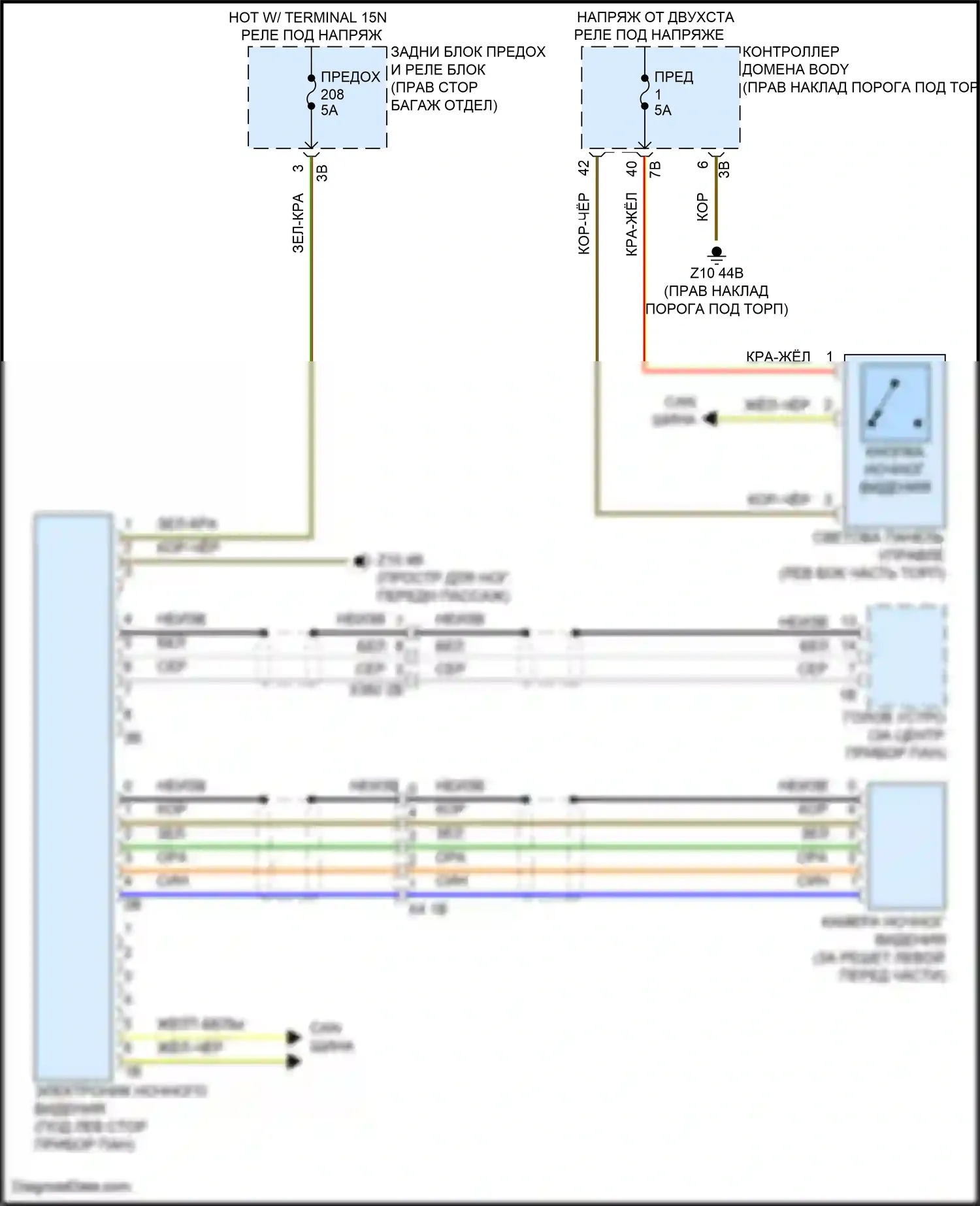 8 серия BMW G14/G15 рестайлинг (2022-2024): Электронная электросхема ночного видения 