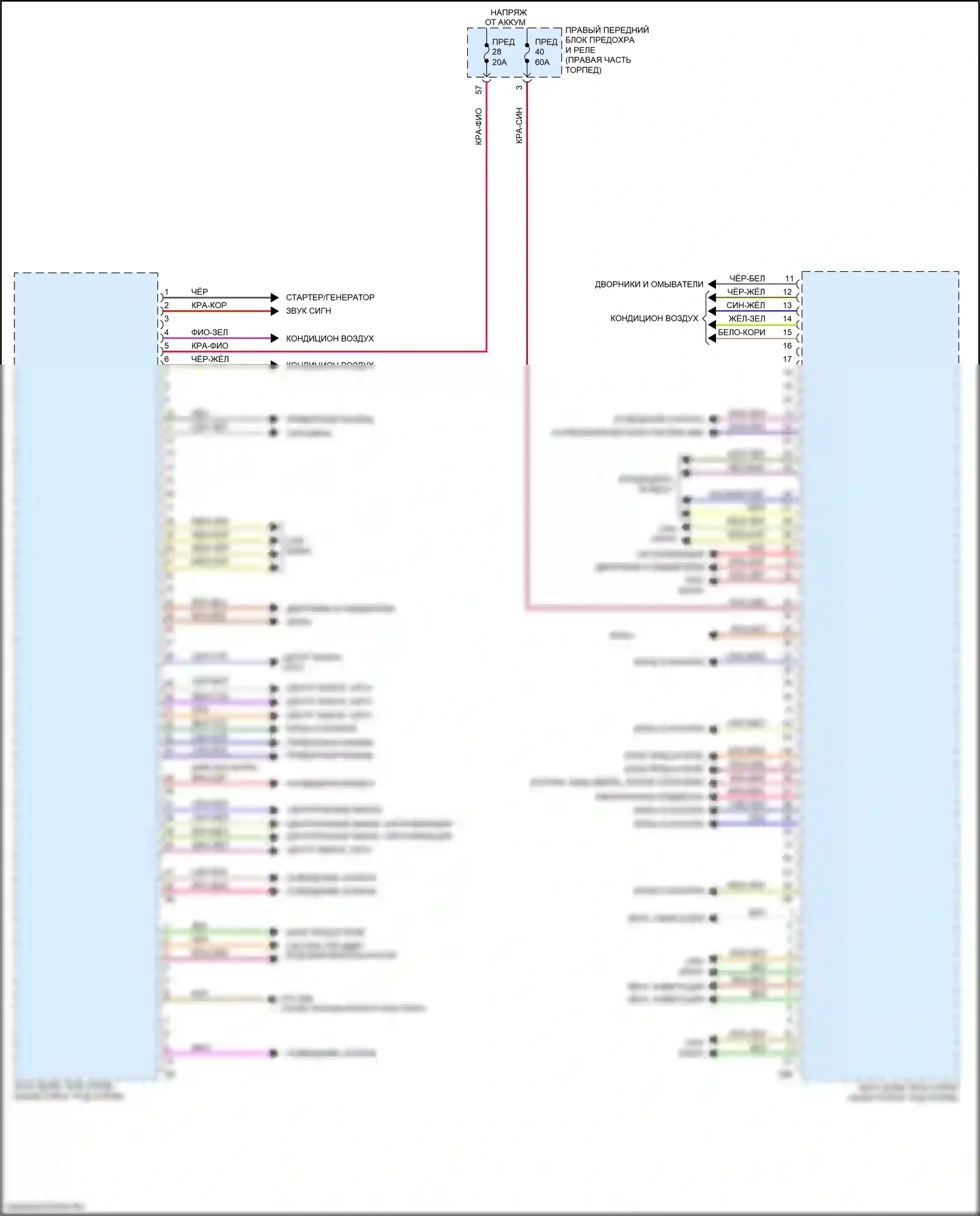 8 серия BMW G14/G15 (2018-2022): Электросхема блоков управления кузовом (1 из 4) 