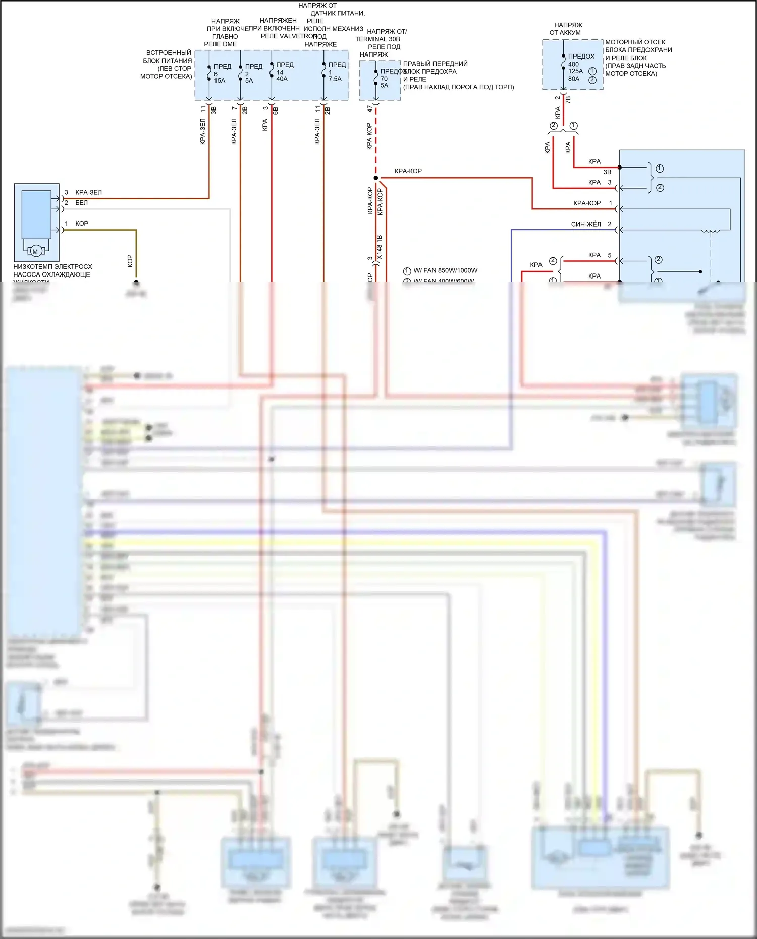 8 серия BMW G14/G15 (2018-2022): Электросхема климат контроля, без заднего автоматического климат-контроля (5 из 5) 