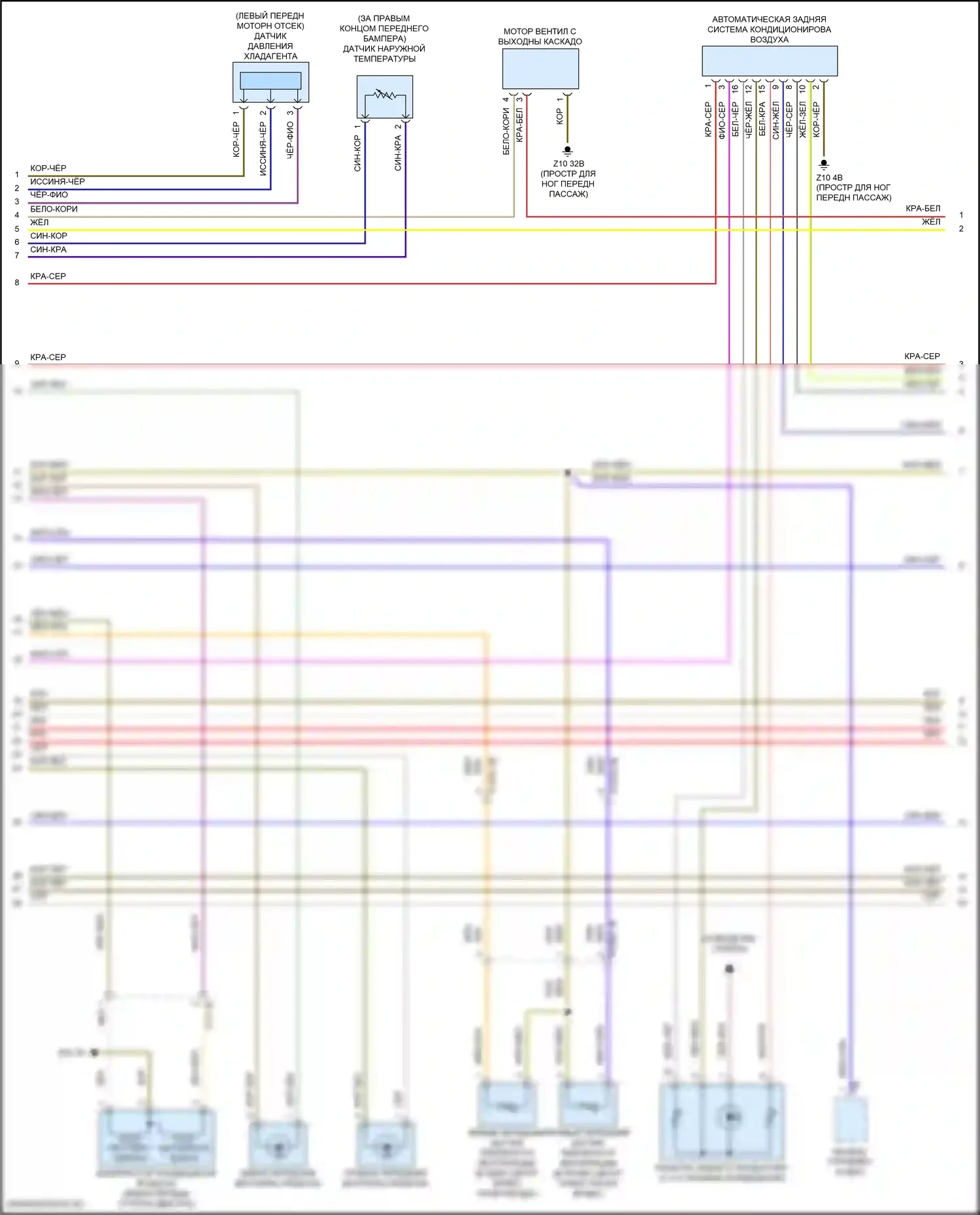 8 серия BMW G14/G15 (2018-2022): Электросхема климат контроля, с задним автоматическим климат-контролем (2 из 5) 