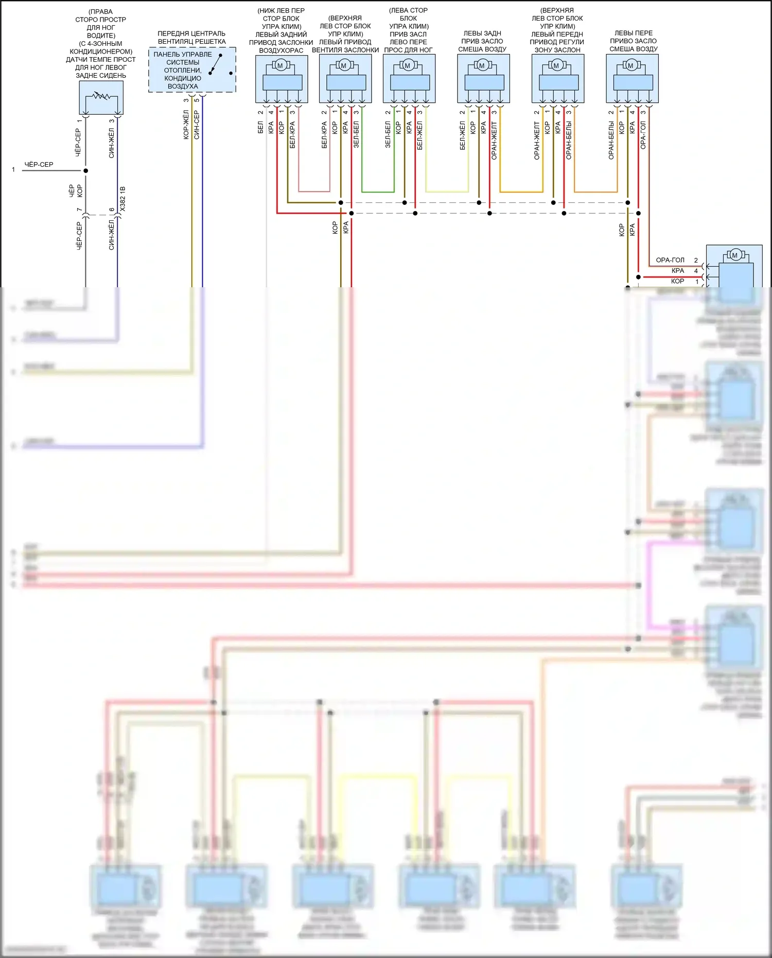 8 серия BMW G14/G15 (2018-2022): Электросхема климат контроля, с задним автоматическим климат-контролем (4 из 5) 