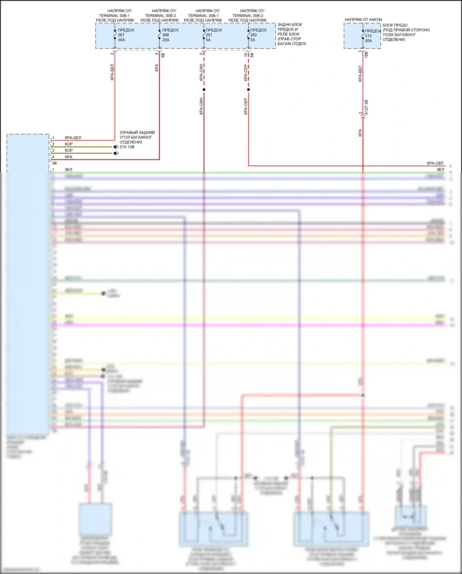8 серия BMW G14/G15 (2018-2022): Электросхема складной крыши/люка (1 из 3) 