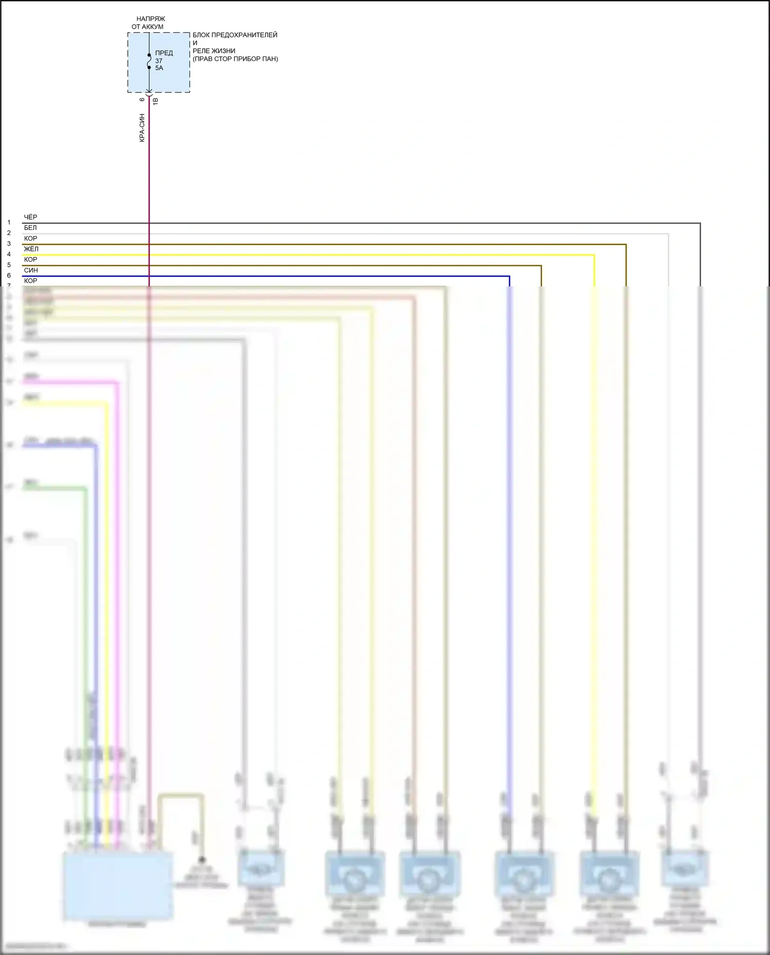 i3 BMW I01 рестайлинг (2017-2023): Антиблокировочная система abs электросхема (2 из 2) 