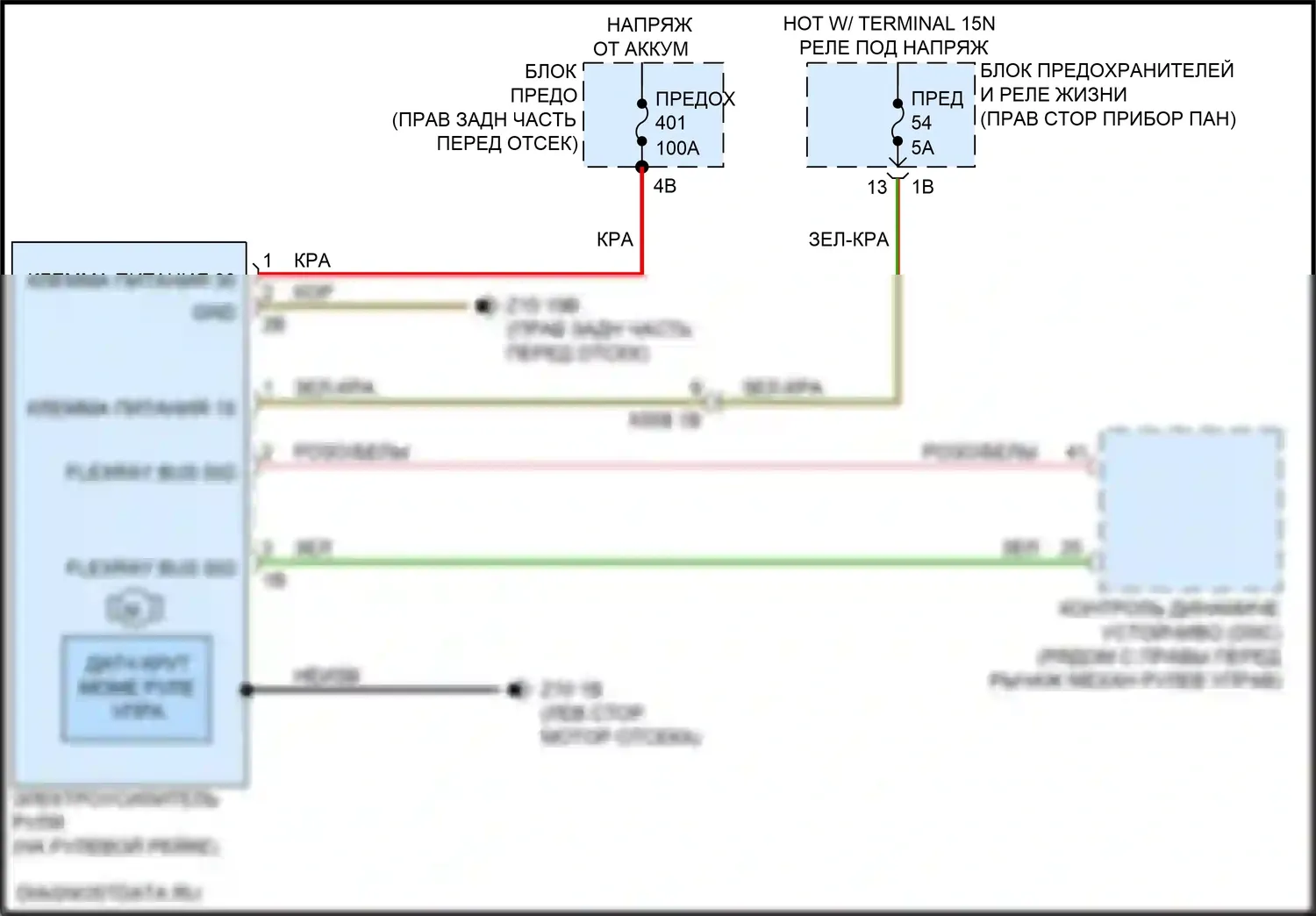 i3 BMW I01 рестайлинг (2017-2023): Электросхема электроусилителя руля 