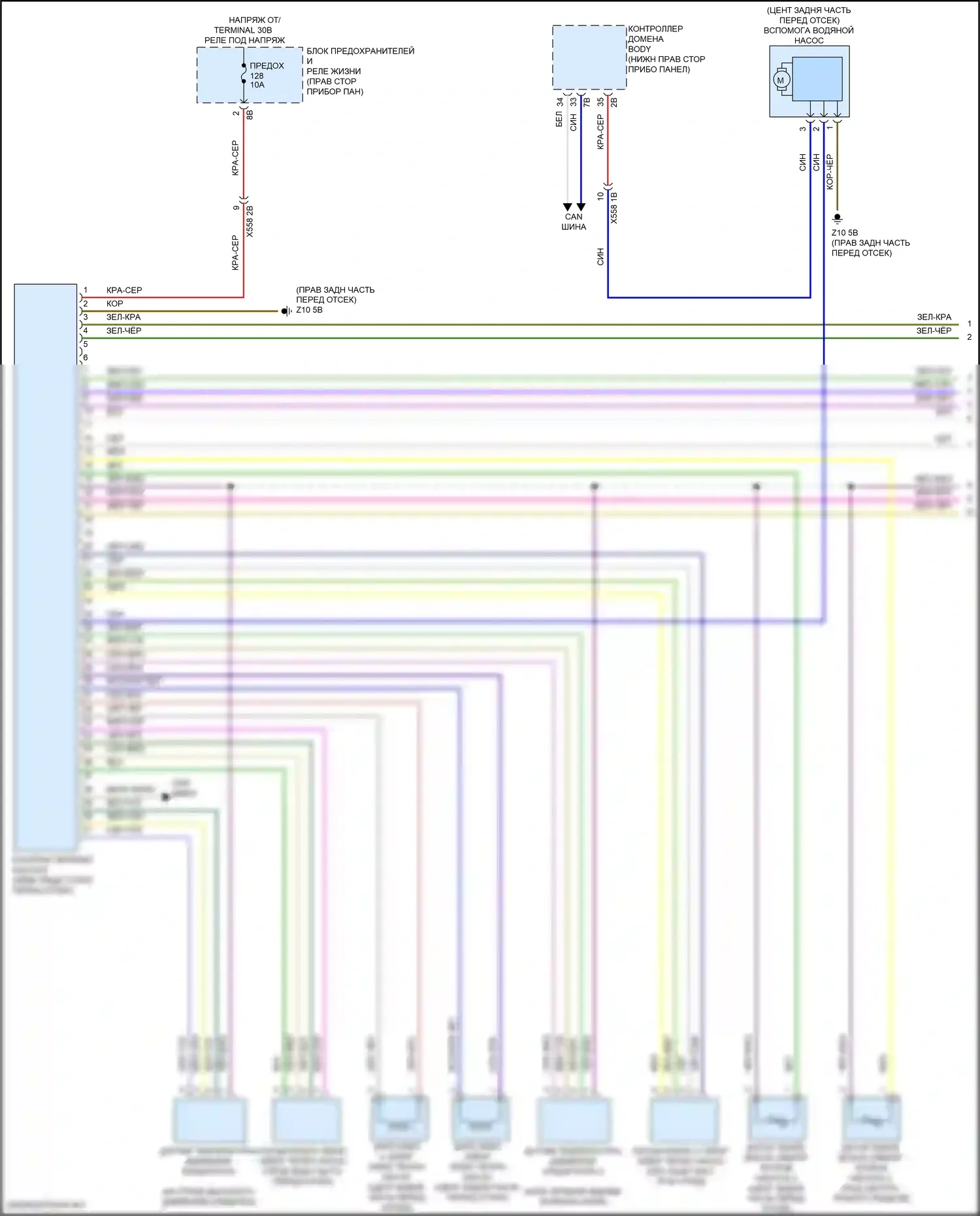 i3 BMW I01 рестайлинг (2017-2023): Электросхема теплового насоса (1 из 2) 