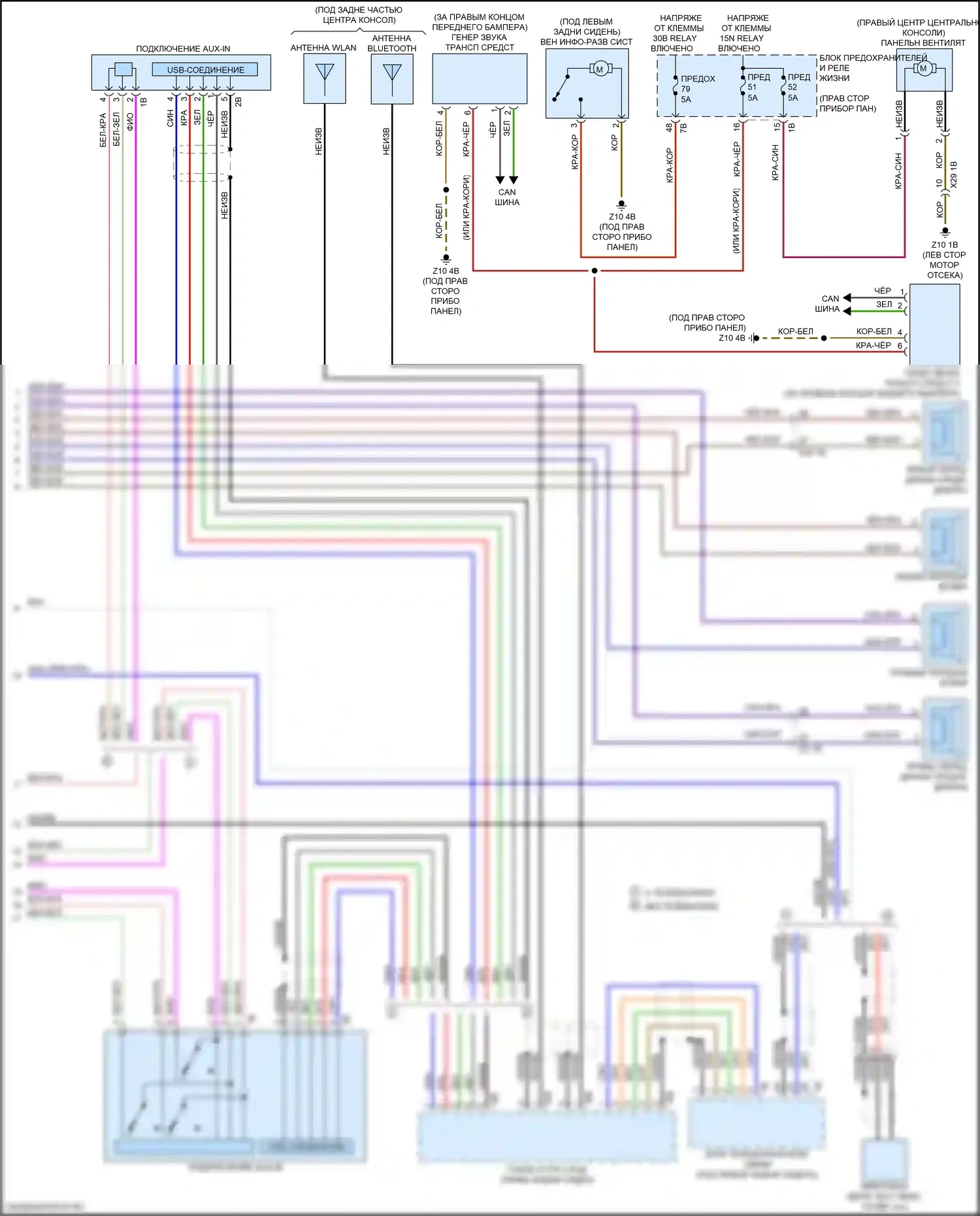 i3 BMW I01 рестайлинг (2017-2023): Электросхема навигации, без магнитолы hifi (2 из 2) 