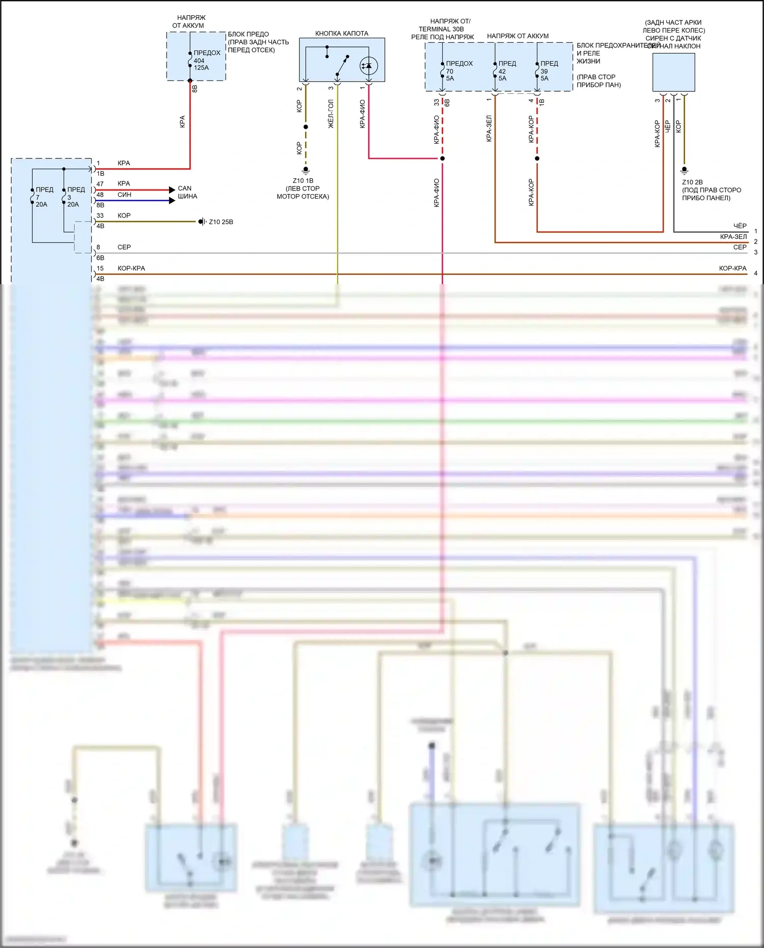 i3 BMW I01 рестайлинг (2017-2023): Электросхема центрального замка (1 из 3) 
