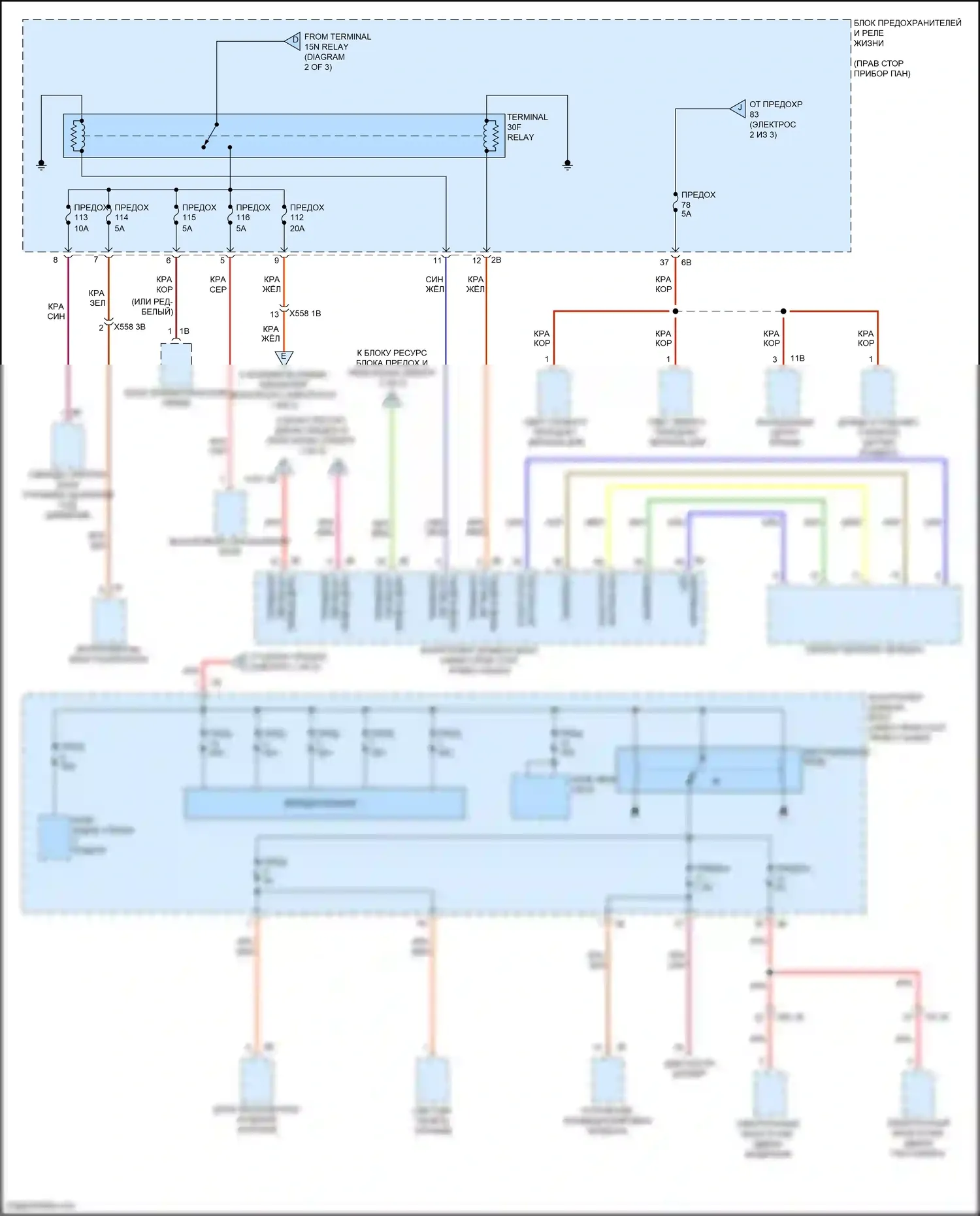 i3 BMW I01 (2013-2017): Электросхема блока предохранителей реле (3 из 3) 