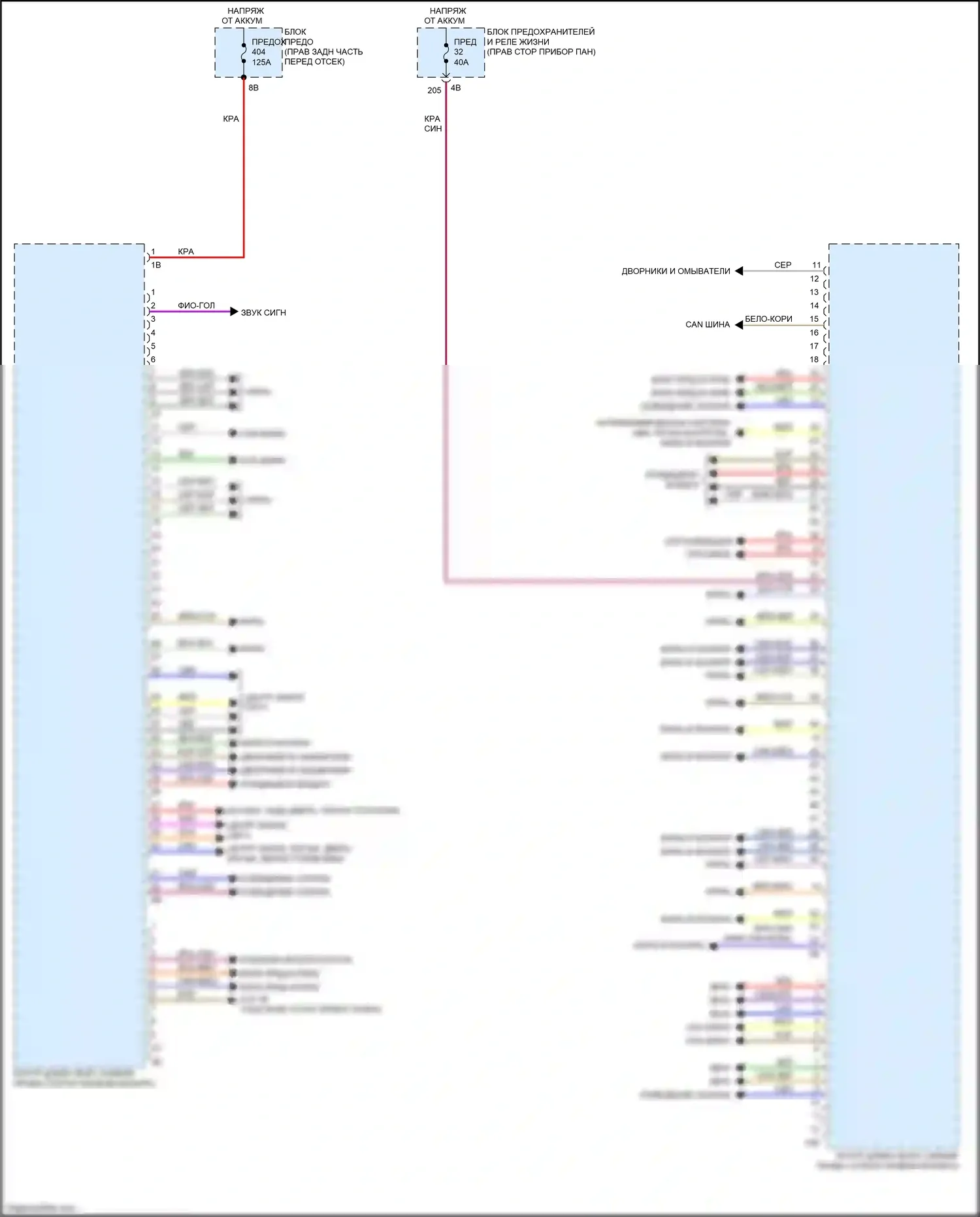 i3 BMW I01 (2013-2017): Электросхема блоков управления кузовом (1 из 4) 