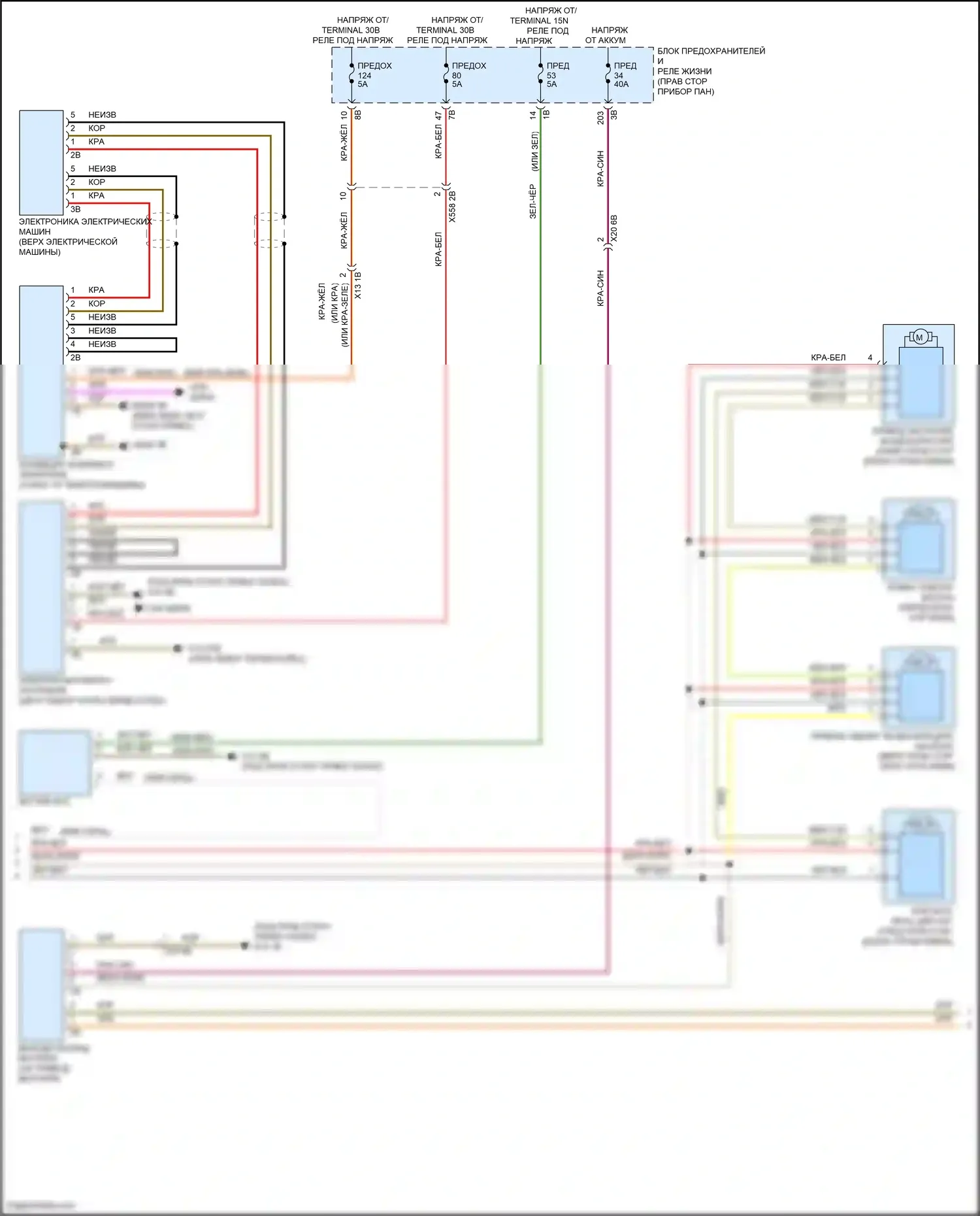 i3 BMW I01 (2013-2017): Электросхема климат контроля (2 из 3) 