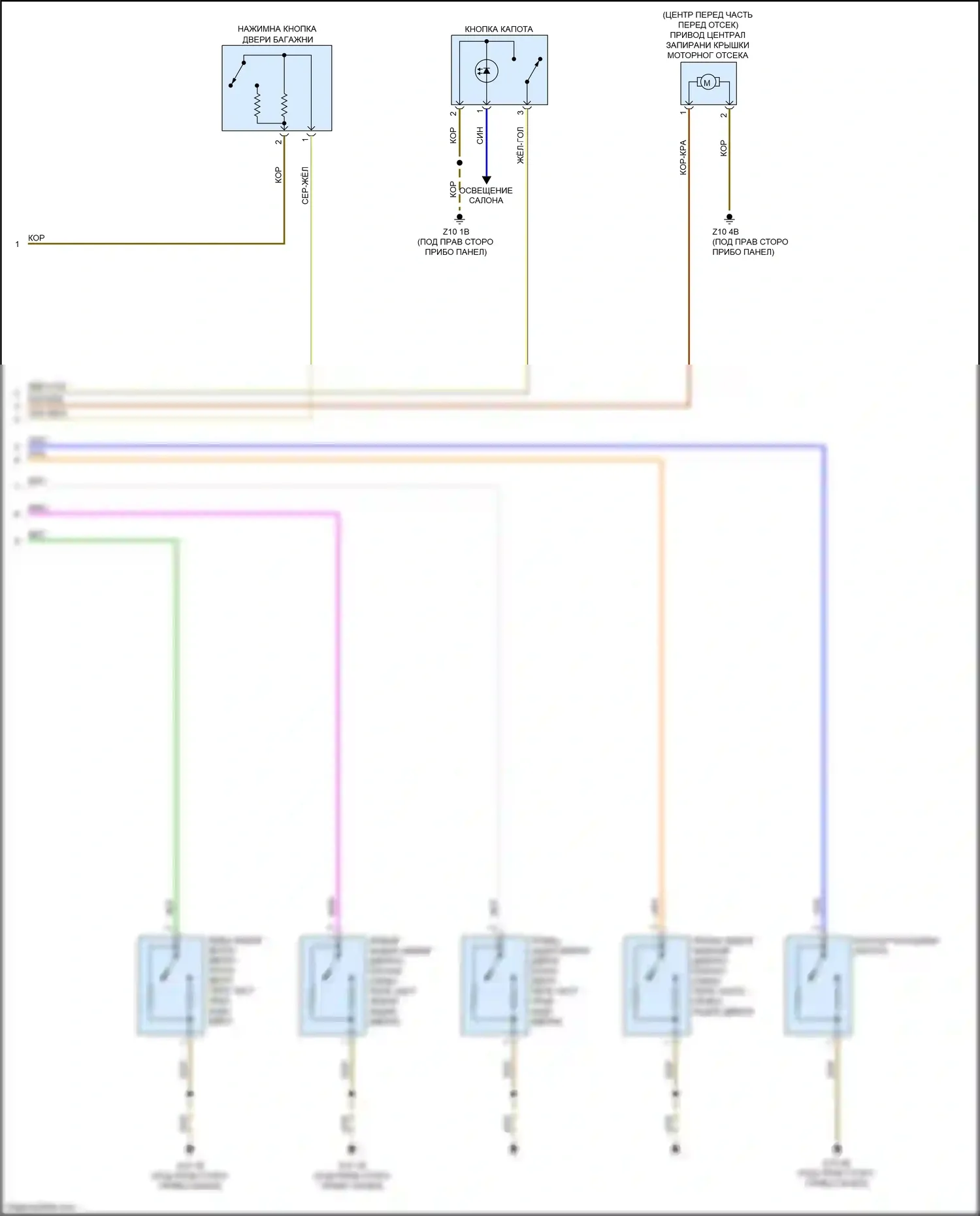 i3 BMW I01 (2013-2017): Электросхема сигнализации и центрального запирания (3 из 3) 
