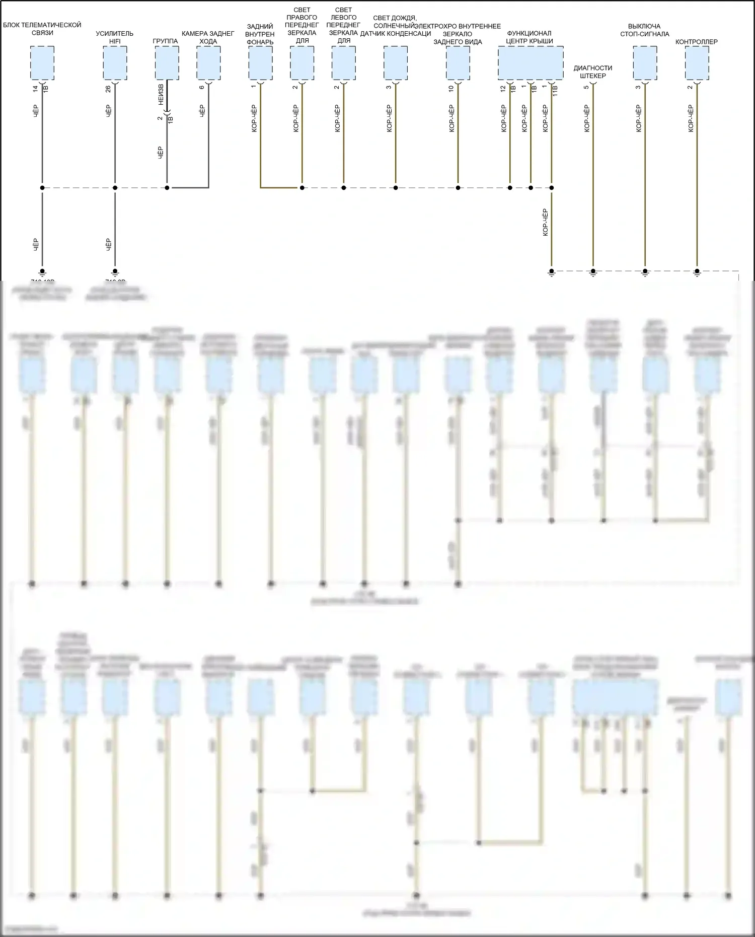 i3 BMW I01 (2013-2017): Электросхема точек подключения масс (2 из 3) 