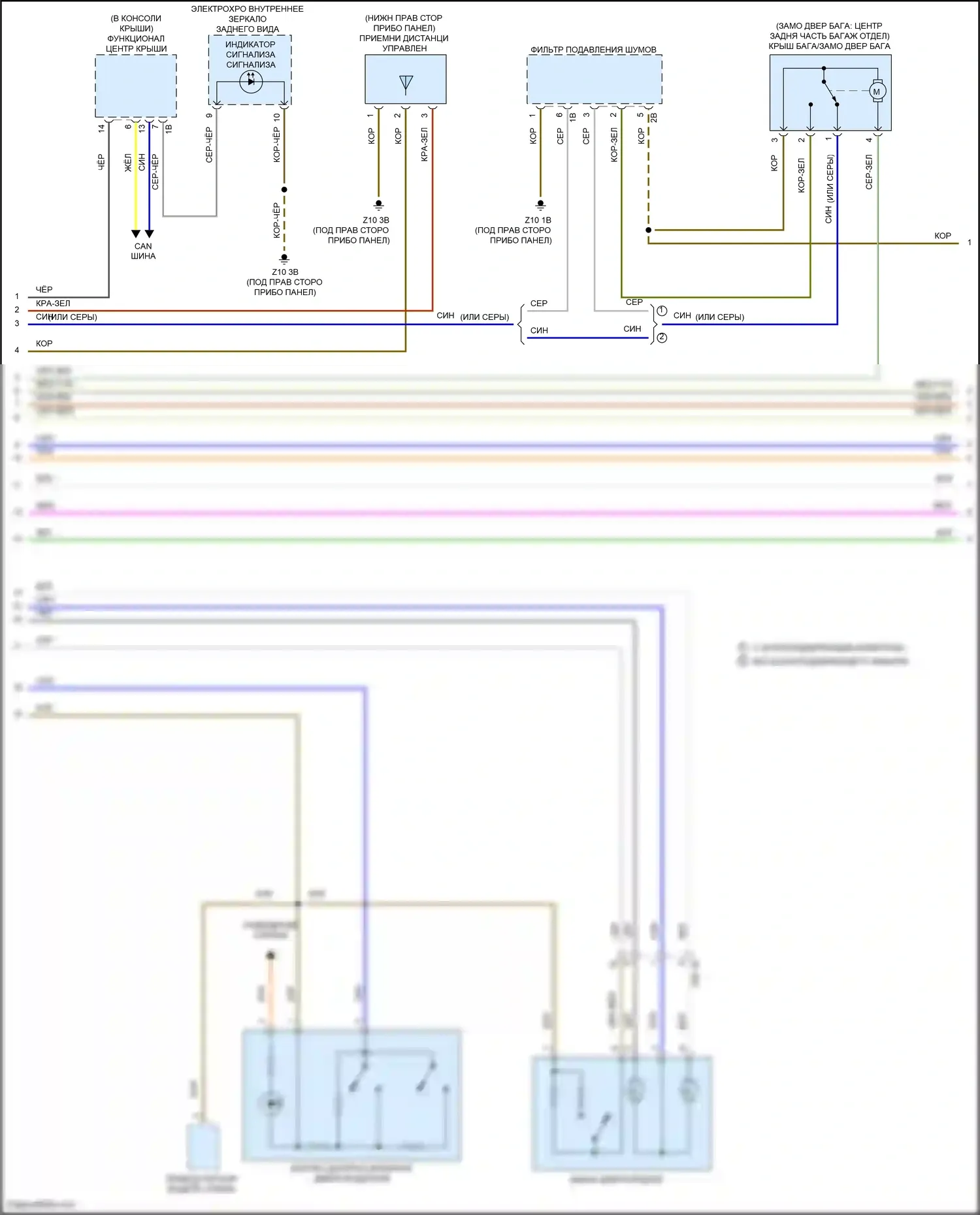i3 BMW I01 (2013-2017): Электросхема центрального замка (2 из 3) 