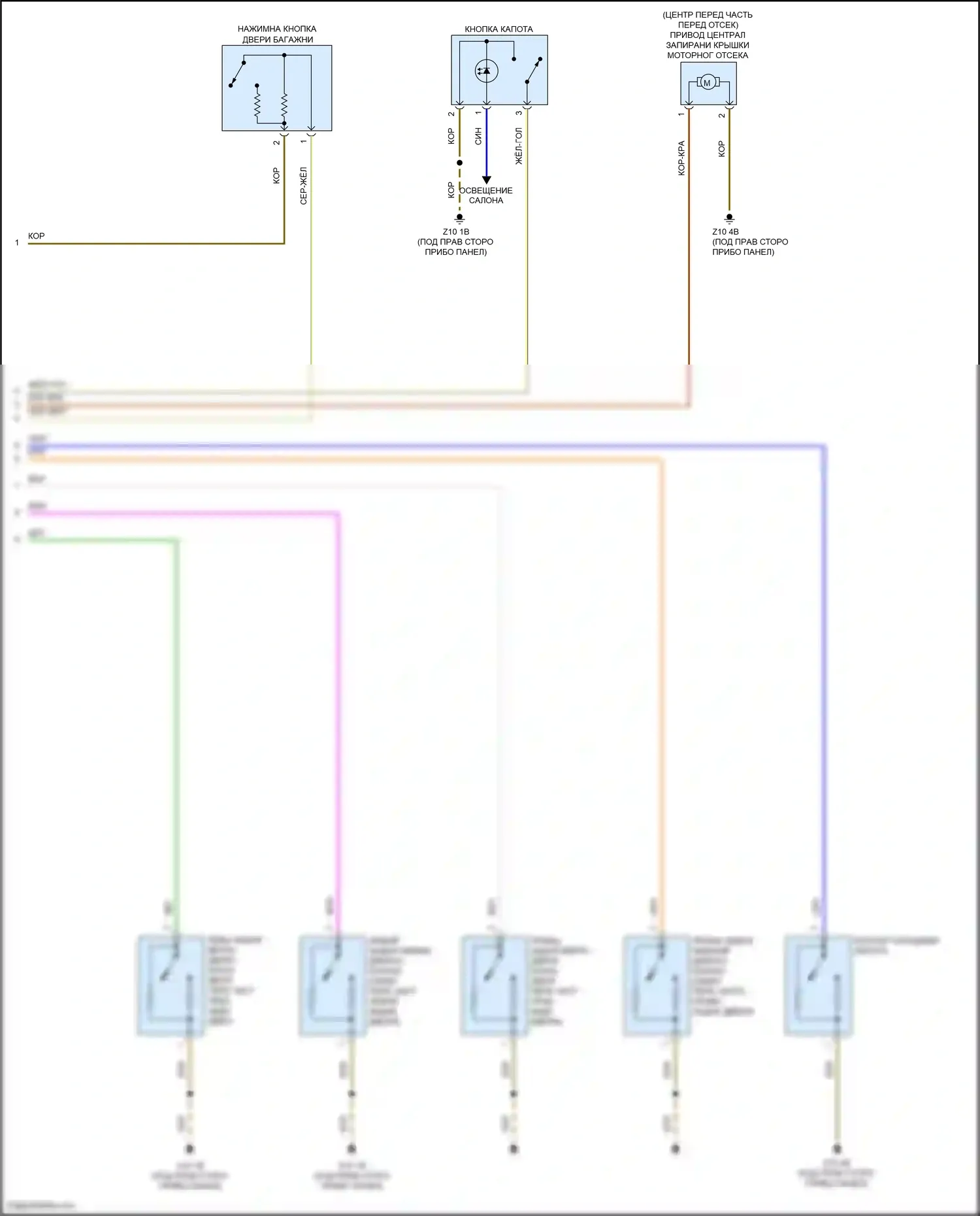 i3 BMW I01 (2013-2017): Электросхема центрального замка (3 из 3) 