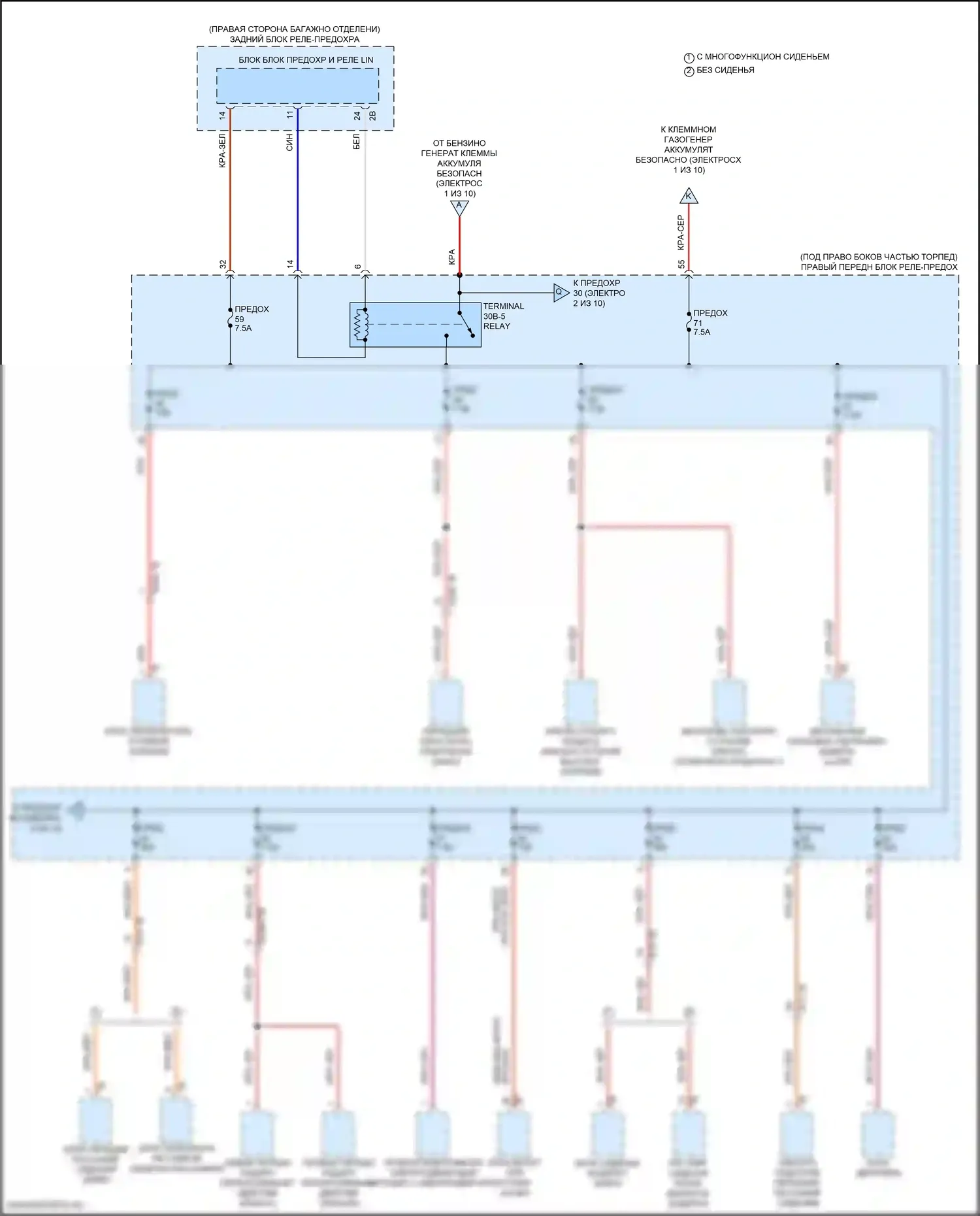 i5 BMW G60 (2023-2024): Электросхема блока предохранителей реле (4 из 10) 