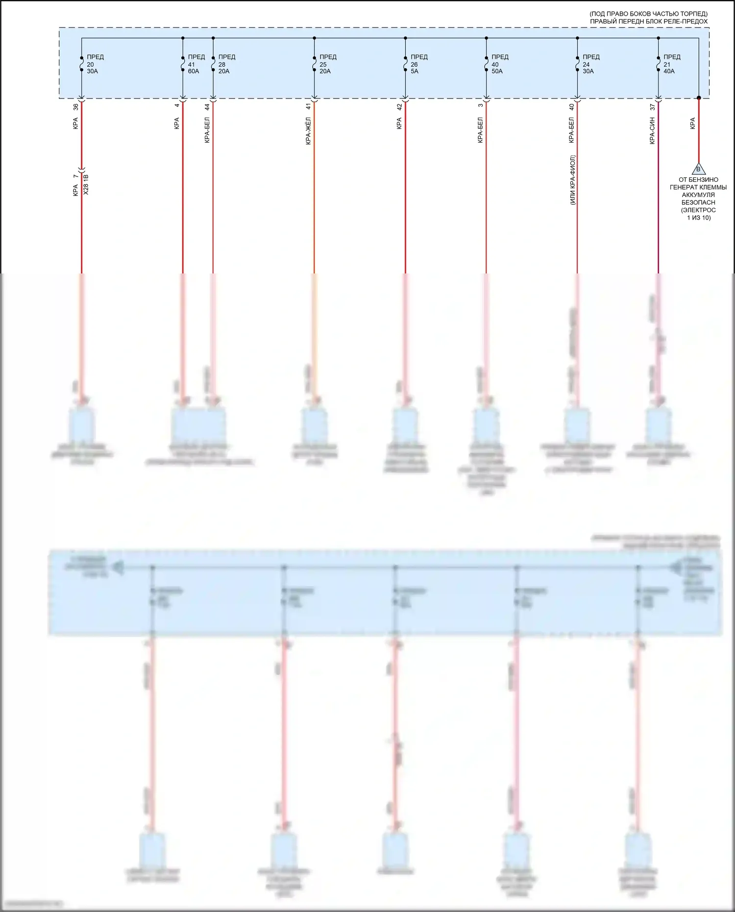 i5 BMW G60 (2023-2024): Электросхема блока предохранителей реле (6 из 10) 